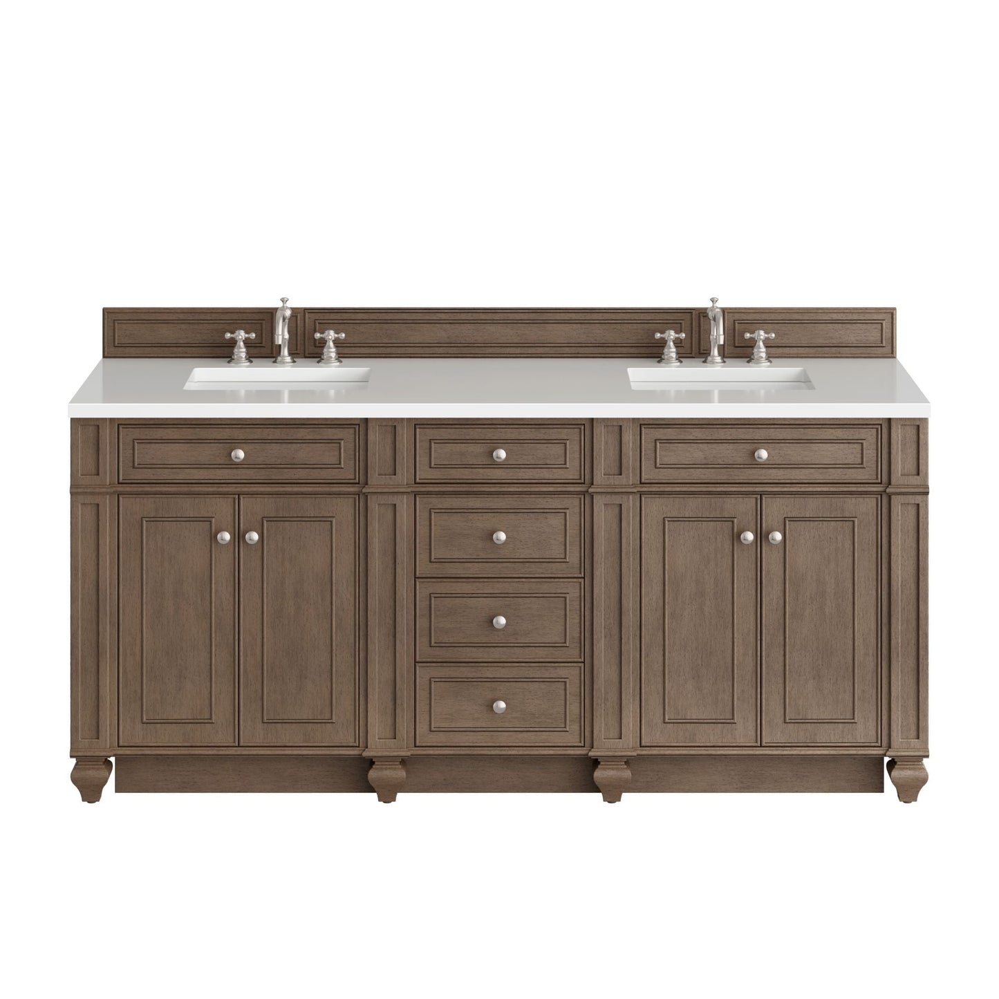 
                  
                    Bristol 72" Double Vanity in Whitewashed Walnut Double bathroom Vanity James Martin Vanities 
                  
                