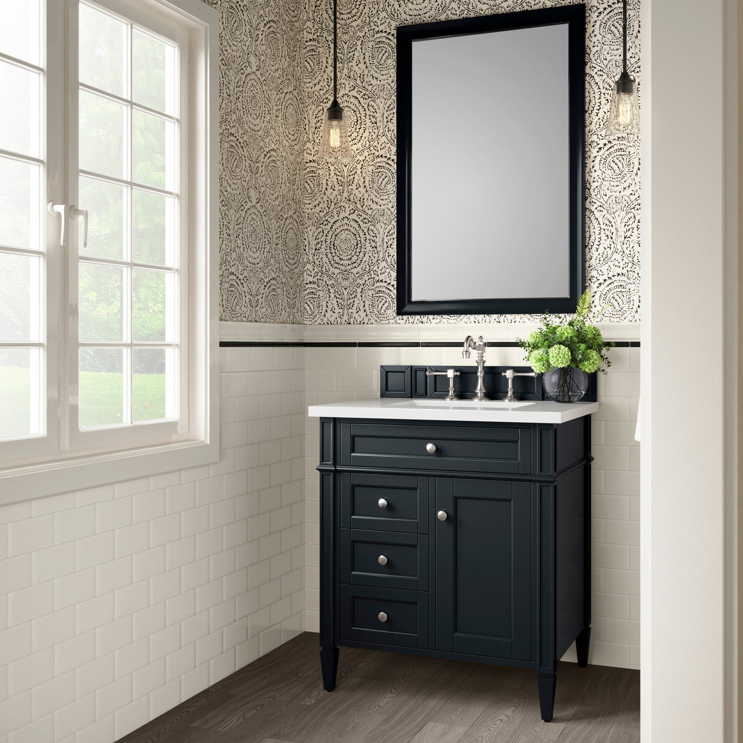 
                  
                    Brittany 30" Single Vanity in Black Onyx Single Bathroom Vanity James Martin Vanities 
                  
                