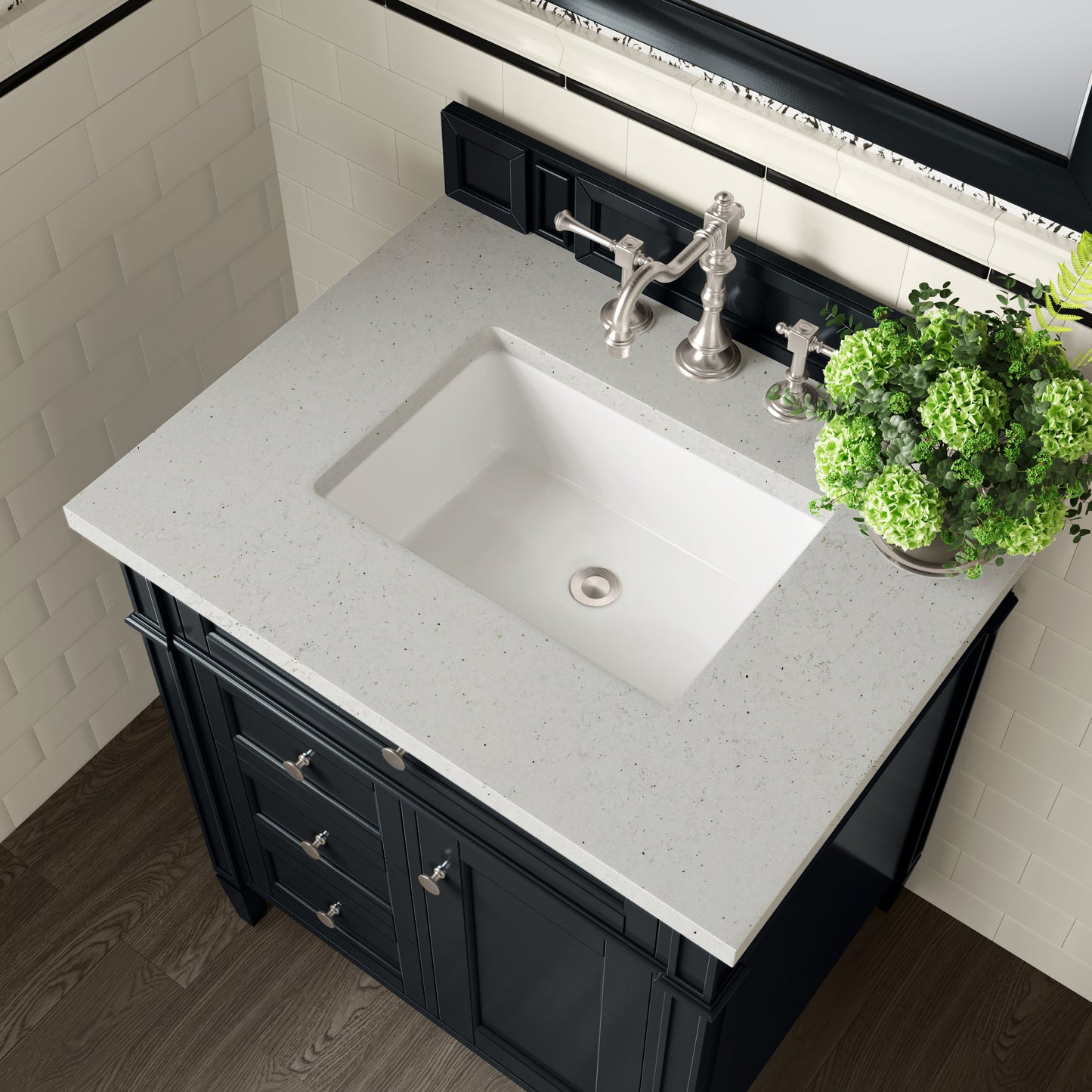 
                  
                    Brittany 30" Single Vanity in Black Onyx Single Bathroom Vanity James Martin Vanities Lime Delight Silestone 
                  
                
