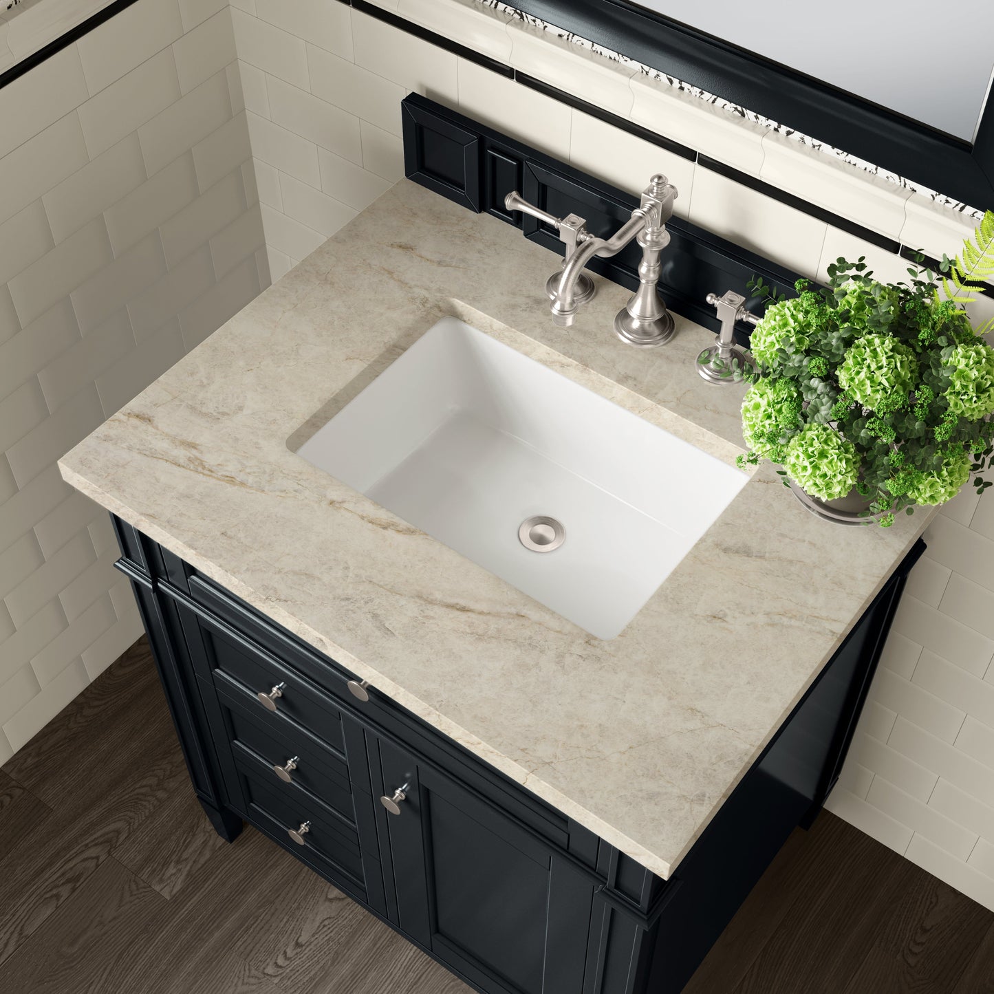 
                  
                    Brittany 30" Single Vanity in Black Onyx Single Bathroom Vanity James Martin Vanities Tajnar Eclos 
                  
                