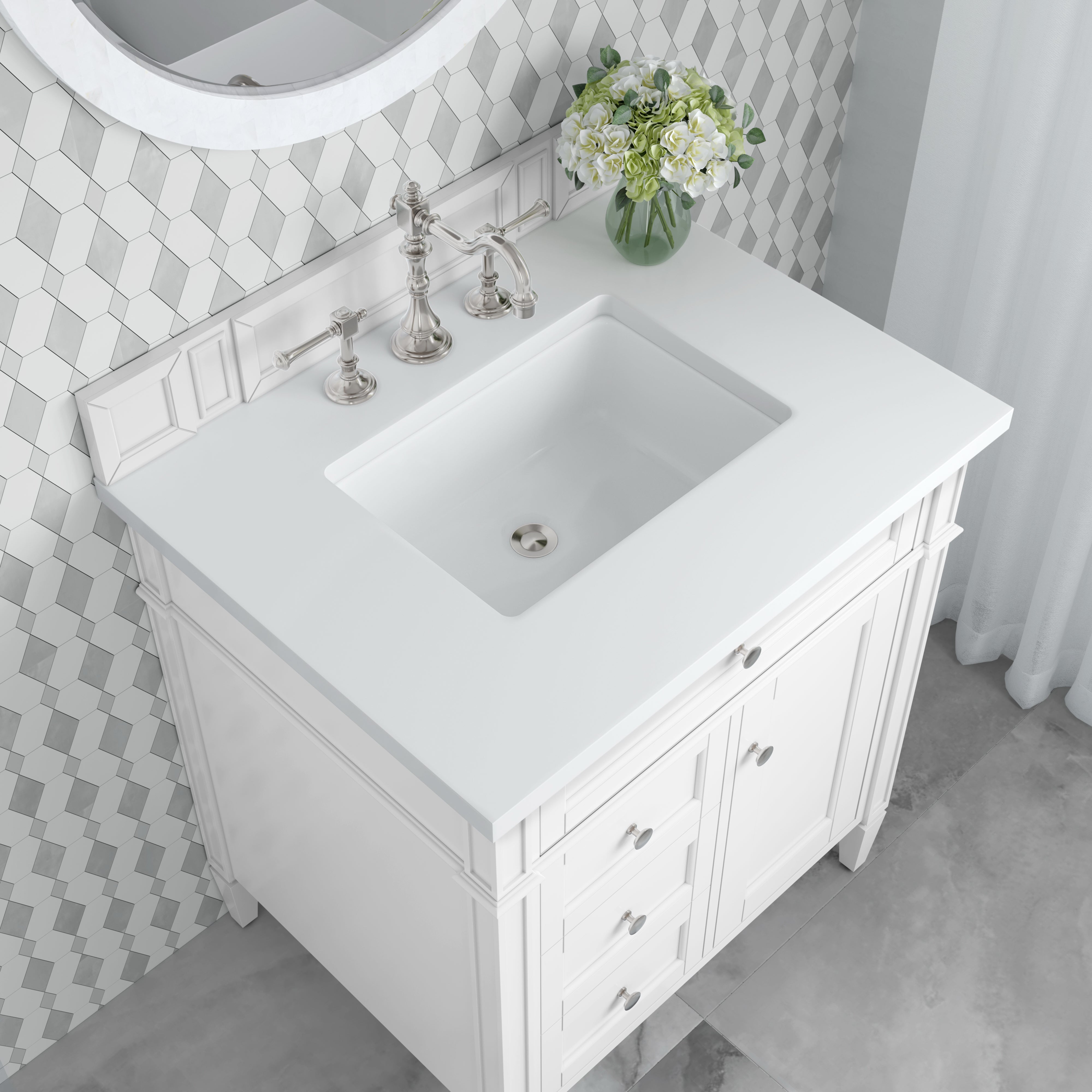 Brittany 30” Single Vanity in Bright White