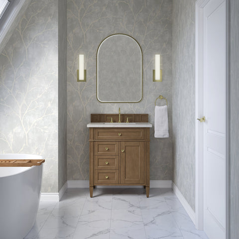 Brittany 30" Single Vanity in Pecan Single Bathroom Vanity James Martin Vanities Select Your Top 