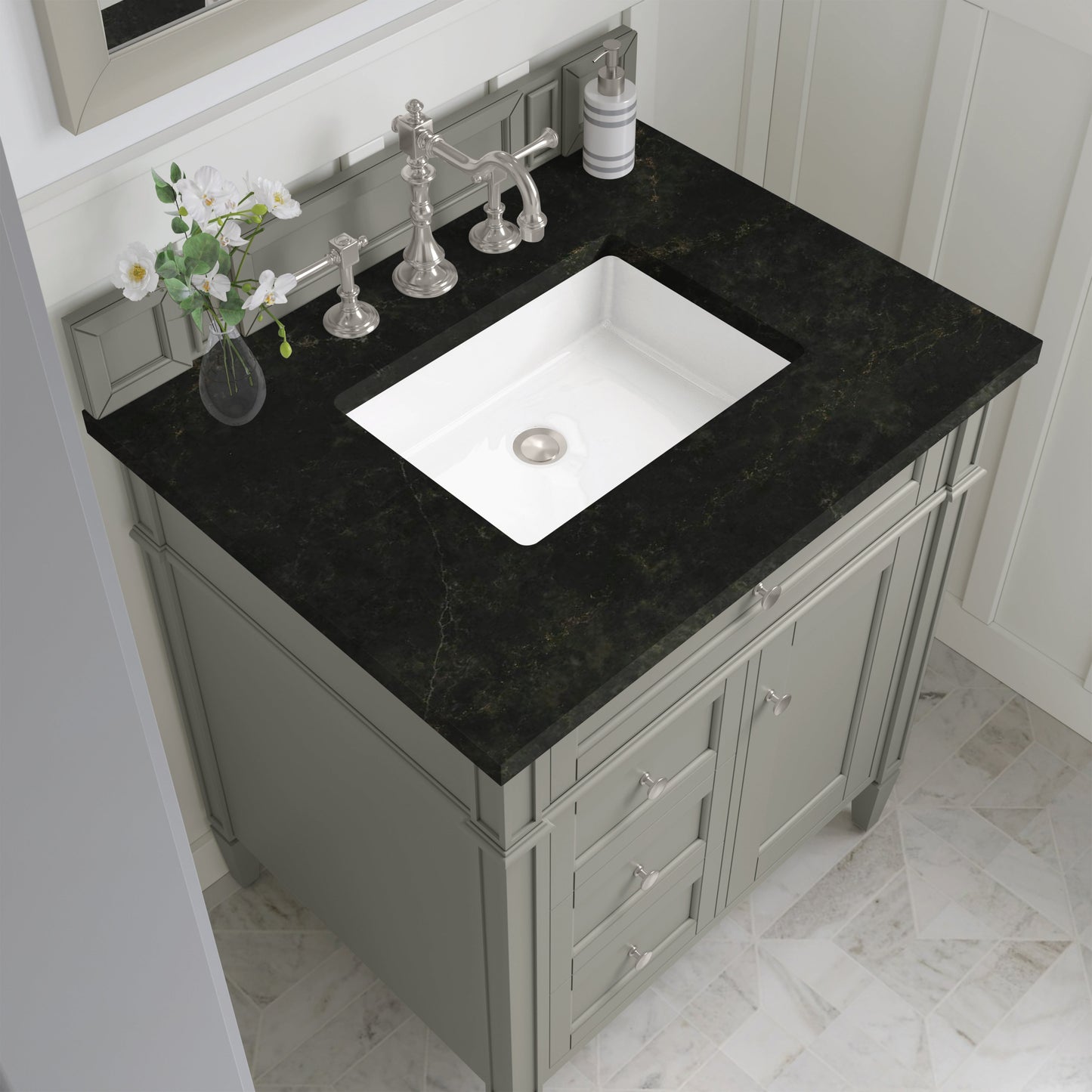 
                  
                    Brittany 30" Single Vanity in Urban Gray Single Bathroom Vanity James Martin Vanities Phantome Eclos 
                  
                