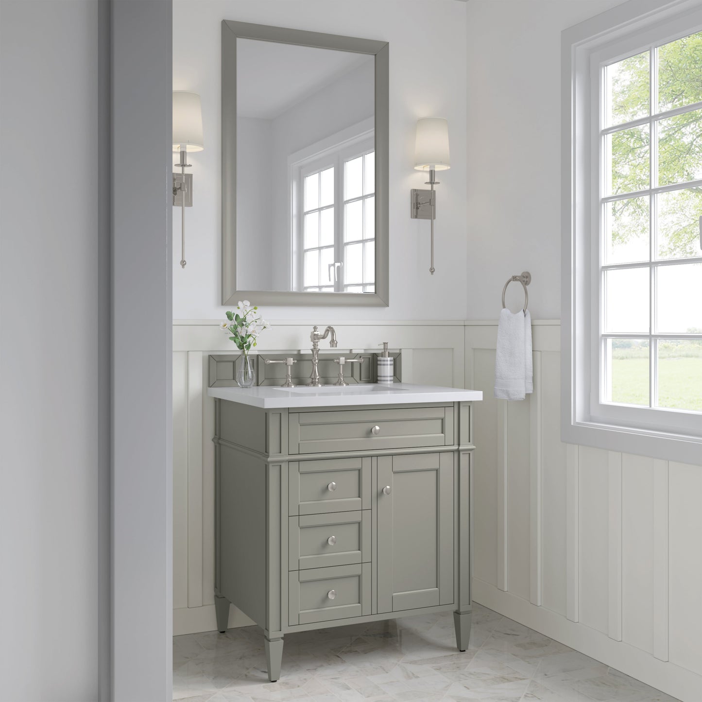 
                  
                    Brittany 30" Single Vanity in Urban Gray Single Bathroom Vanity James Martin Vanities Select Your Top 
                  
                
