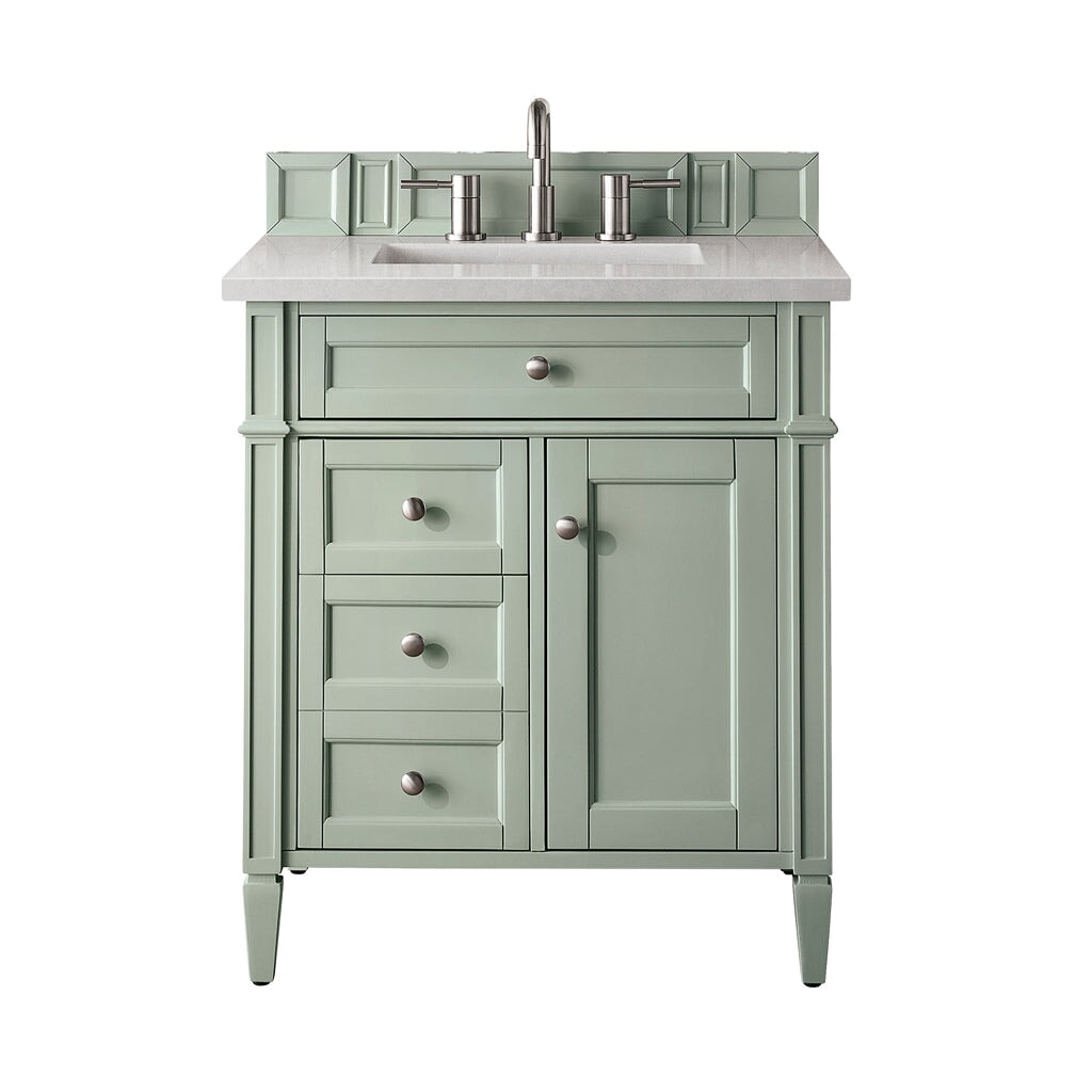 
                  
                    Brittany 36" Single Vanity Cabinet in Sage Green Single Bathroom Vanity James Martin Vanities Arctic Fall Solid Surface 
                  
                