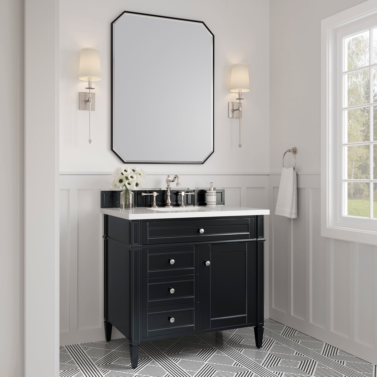 
                  
                    Brittany 36" Single Vanity in Black Onyx Single Bathroom Vanity James Martin Vanities 
                  
                