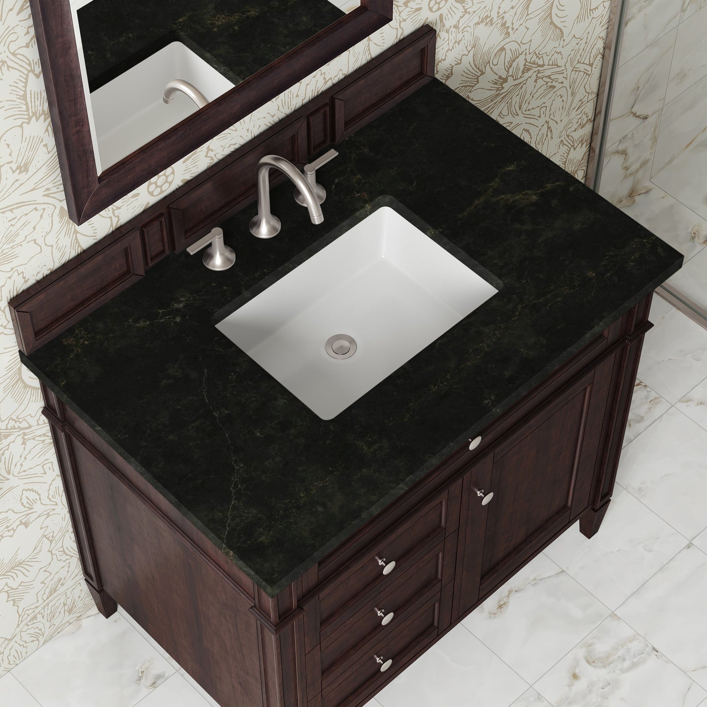 
                  
                    Brittany 36" Single Vanity in Burnished Mahogany Single Bathroom Vanity James Martin Vanities Phantome Eclos 
                  
                