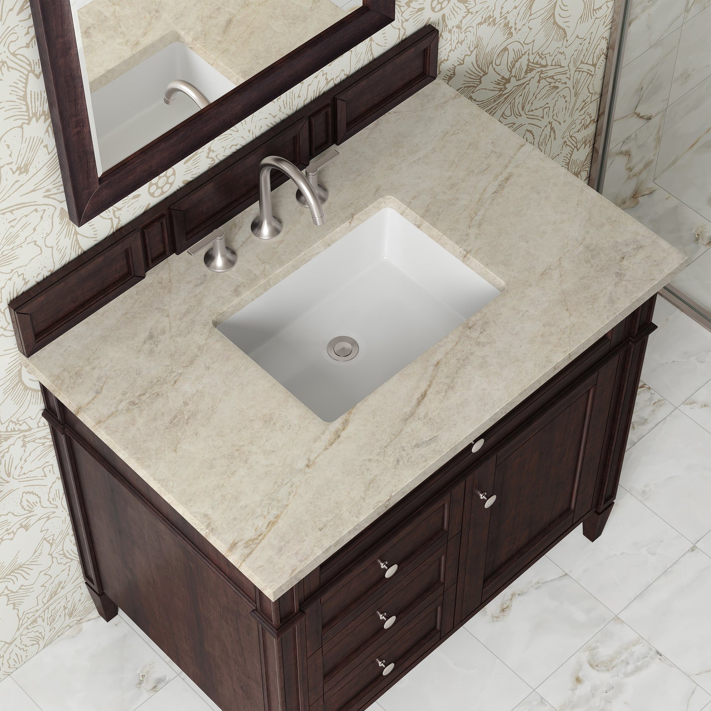 
                  
                    Brittany 36" Single Vanity in Burnished Mahogany Single Bathroom Vanity James Martin Vanities Tajnar Eclos 
                  
                