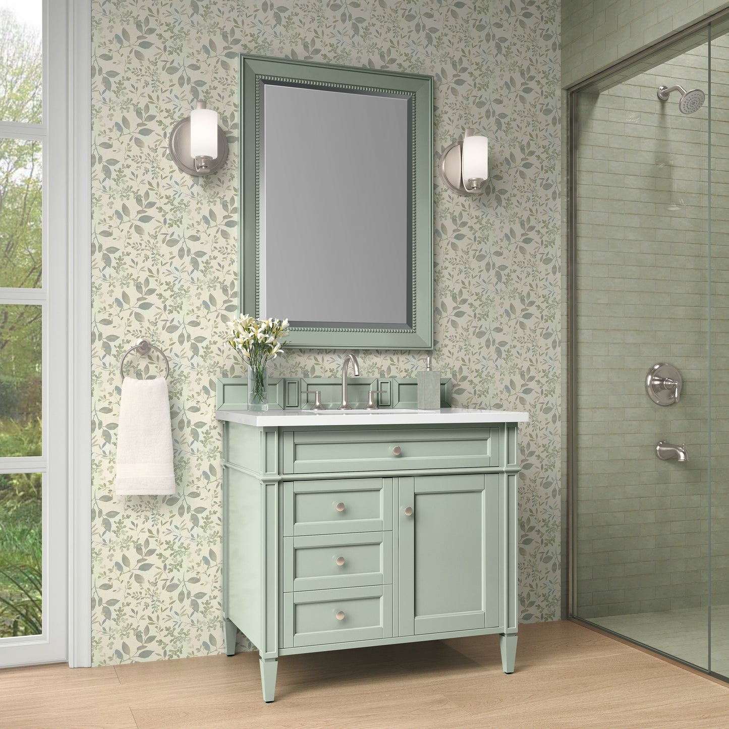 
                  
                    Brittany 36" Single Vanity in Sage Green Single Bathroom Vanity James Martin Vanities Select Your Top 
                  
                