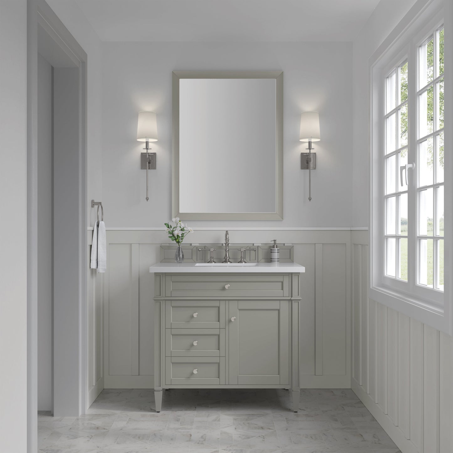 
                  
                    Brittany 36" Single Vanity in Urban Gray Single Bathroom Vanity James Martin Vanities 
                  
                