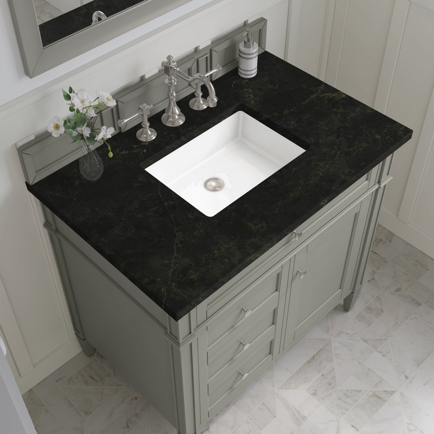 
                  
                    Brittany 36" Single Vanity in Urban Gray Single Bathroom Vanity James Martin Vanities Phantome Eclos 
                  
                