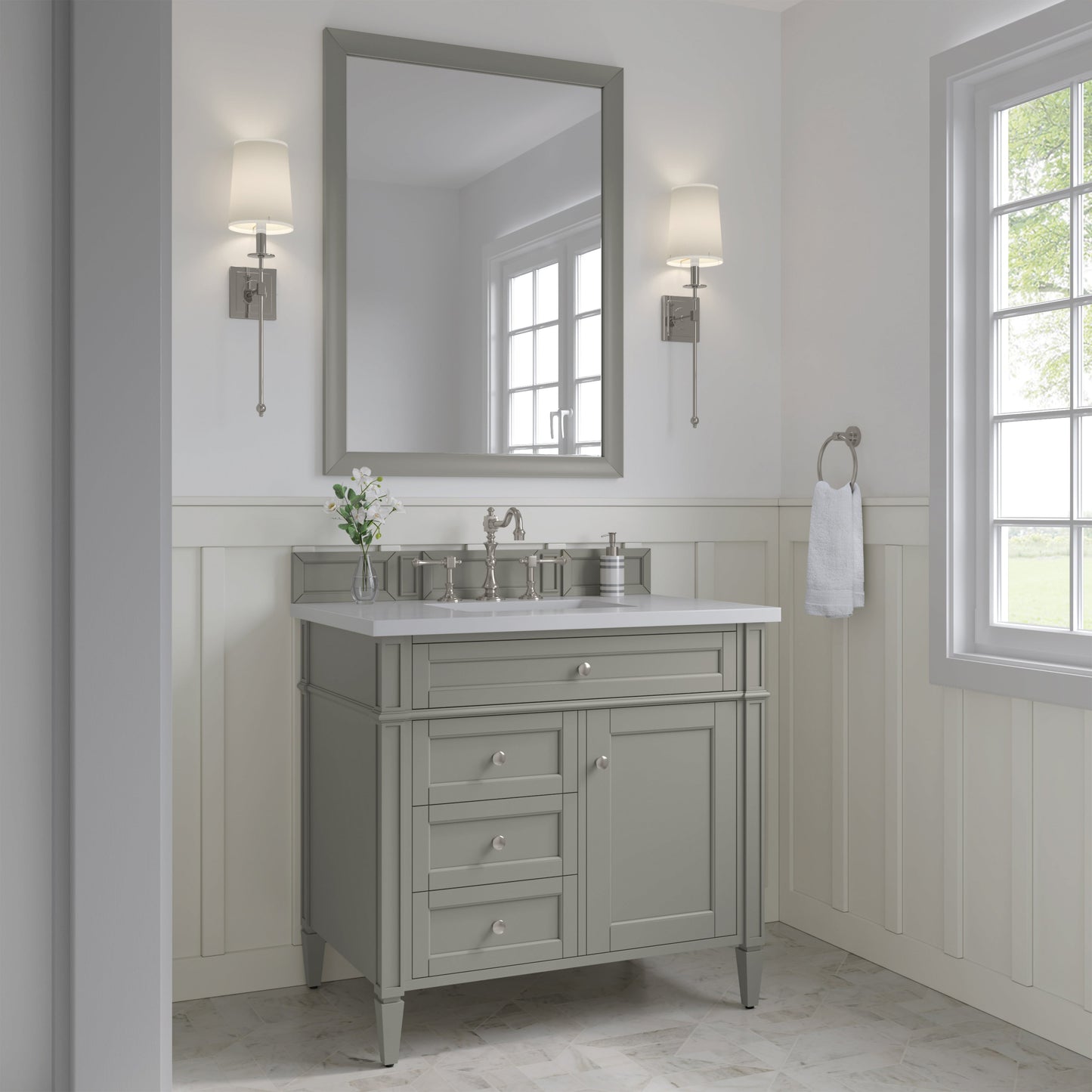 
                  
                    Brittany 36" Single Vanity in Urban Gray Single Bathroom Vanity James Martin Vanities Select Your Top 
                  
                