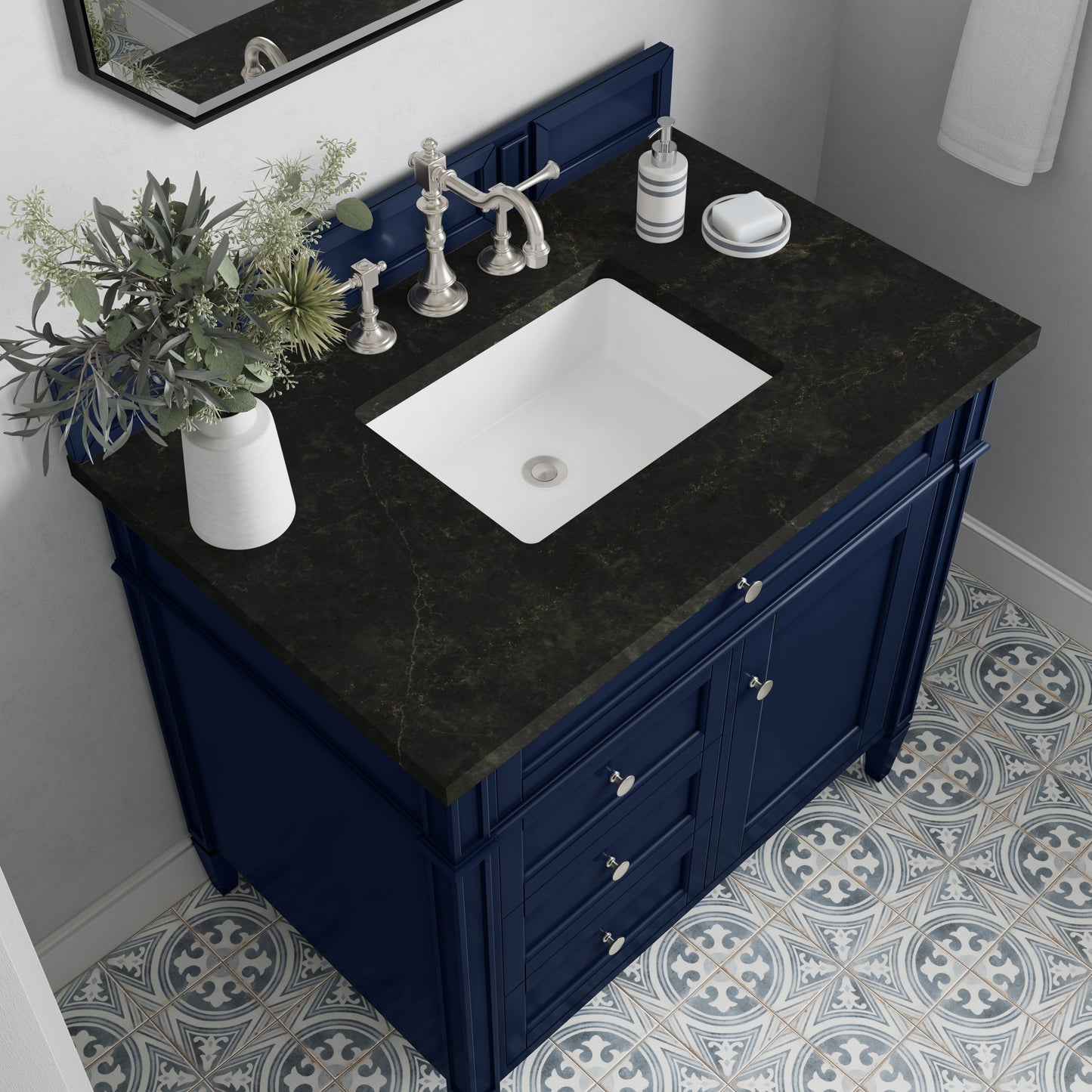 
                  
                    Brittany 36" Single Vanity in Victory Blue Single Bathroom Vanity James Martin Vanities Phantome Eclos 
                  
                