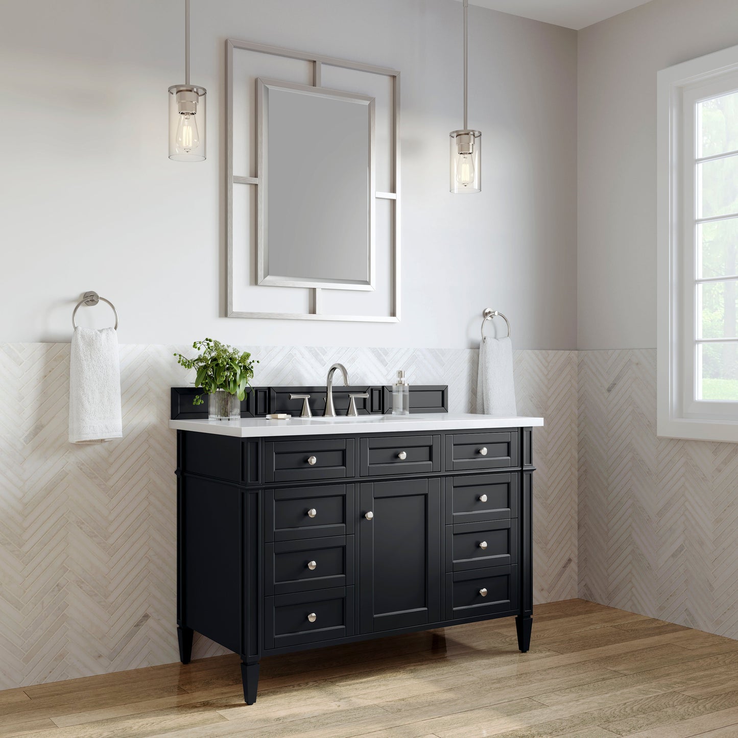
                  
                    Brittany 48" Single Vanity in Black Onyx Single Bathroom Vanity James Martin Vanities 
                  
                