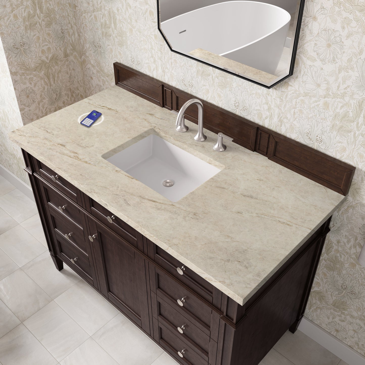 
                  
                    Brittany 48" Single Vanity in Burnished Mahogany Single Bathroom Vanity James Martin Vanities FreePower-Enabled Tajnar Eclos 
                  
                