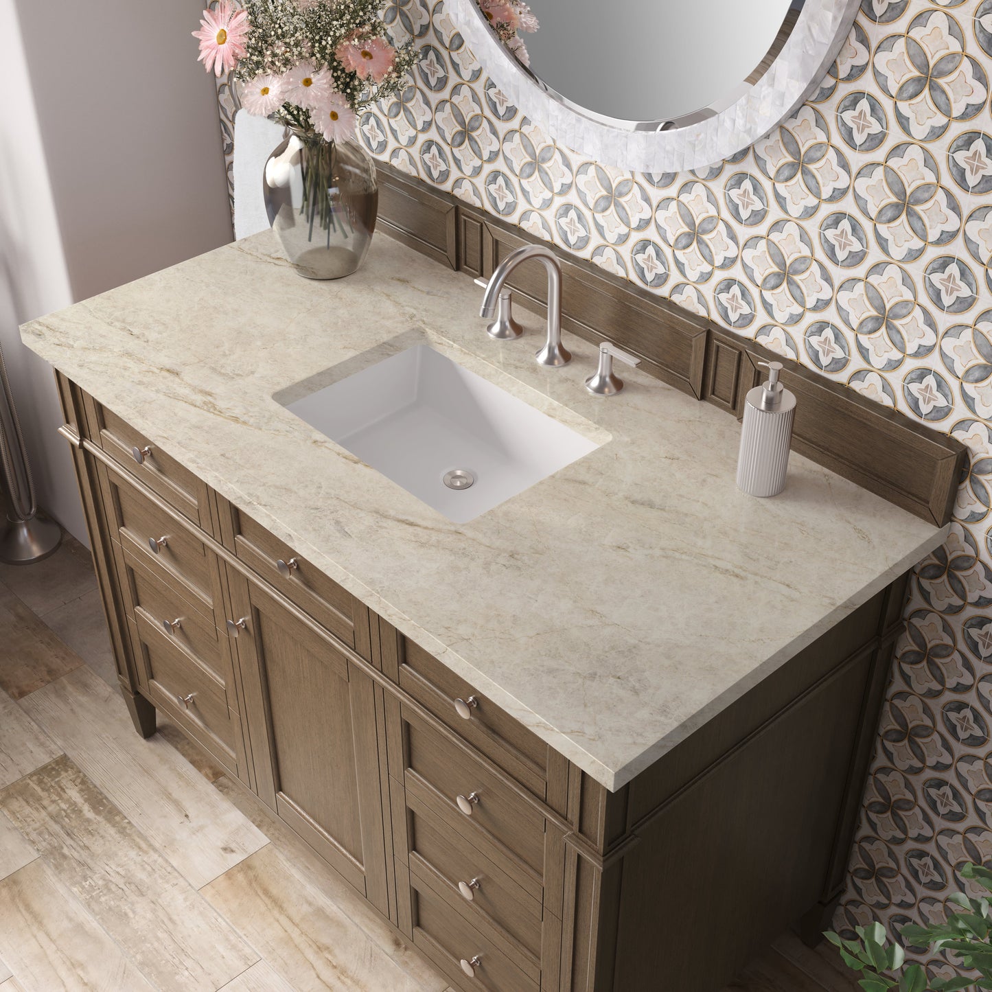 
                  
                    Brittany 48" Single Vanity in Saddle Brown Single Bathroom Vanity James Martin Vanities Tajnar Eclos 
                  
                