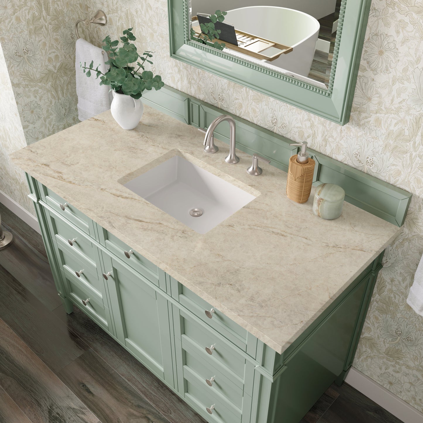 
                  
                    Brittany 48" Single Vanity in Sage Green Single Bathroom Vanity James Martin Vanities Tajnar Eclos 
                  
                