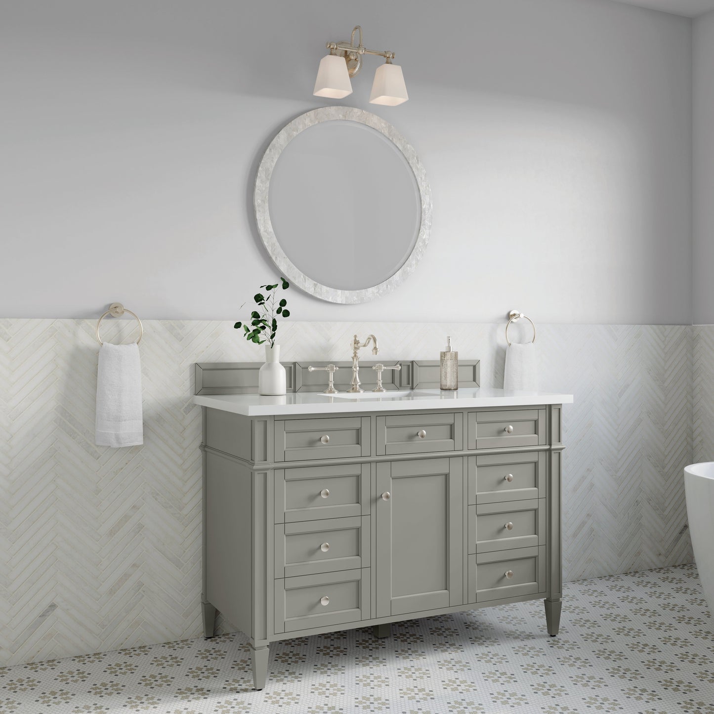 
                  
                    Brittany 48" Single Vanity in Urban Gray Single Bathroom Vanity James Martin Vanities Select Your Top 
                  
                