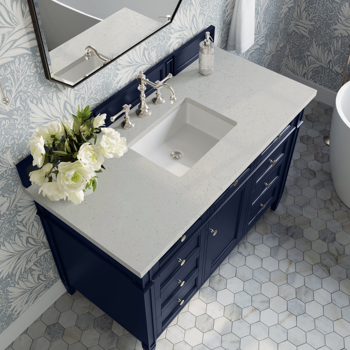 
                  
                    Brittany 48" Single Vanity in Victory Blue Single Bathroom Vanity James Martin Vanities 
                  
                