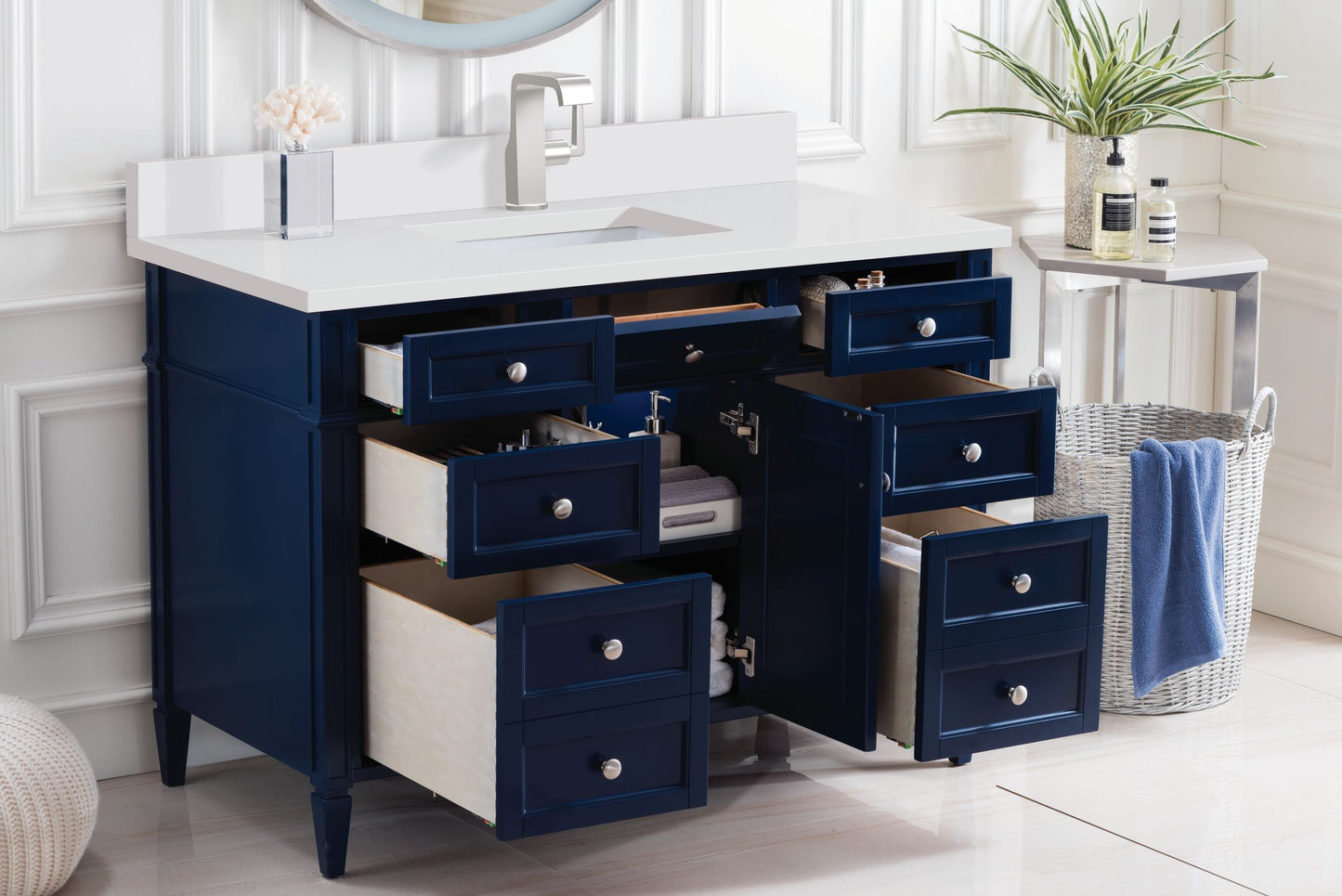 
                  
                    Brittany 48" Single Vanity in Victory Blue Single Bathroom Vanity James Martin Vanities 
                  
                