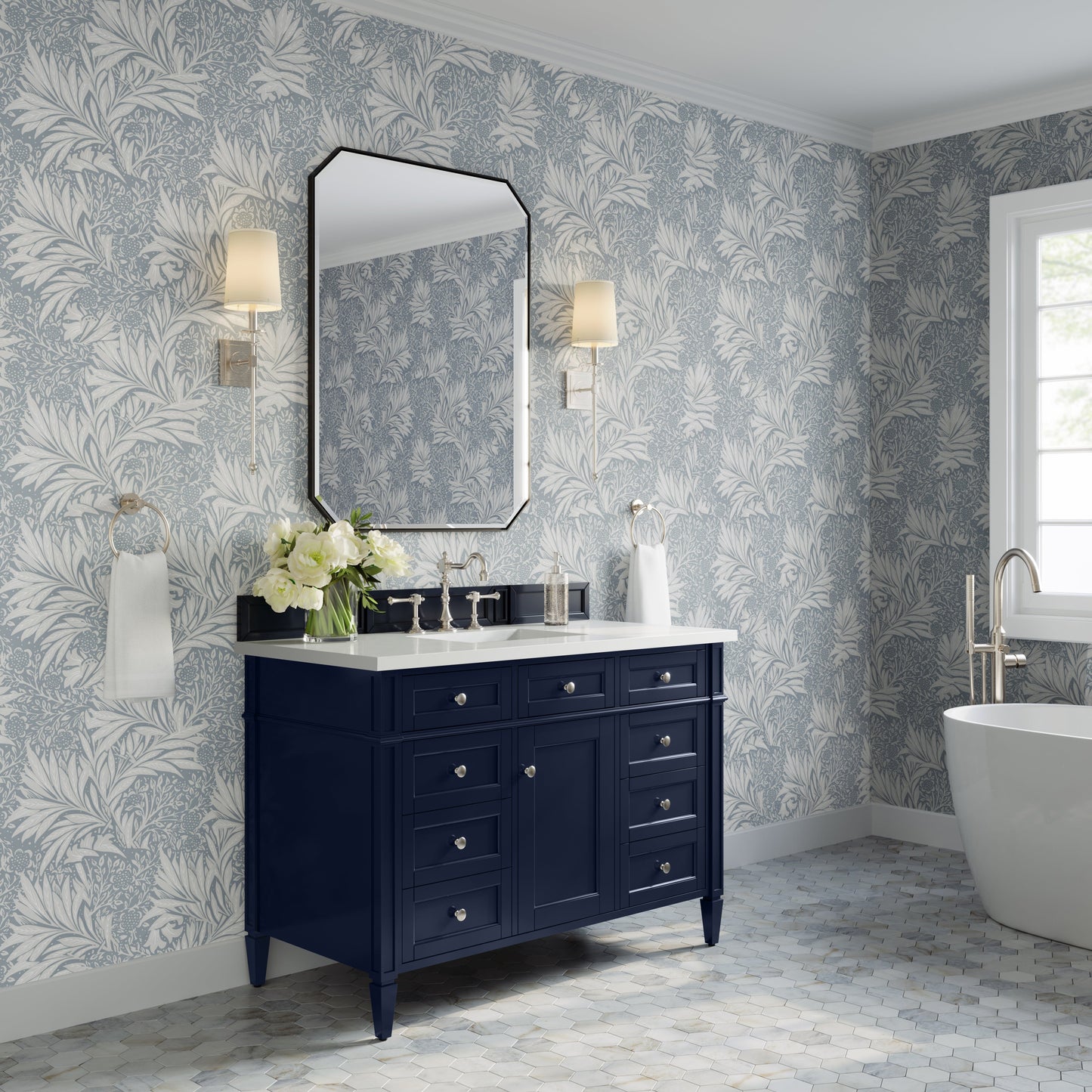 
                  
                    Brittany 48" Single Vanity in Victory Blue Single Bathroom Vanity James Martin Vanities 
                  
                