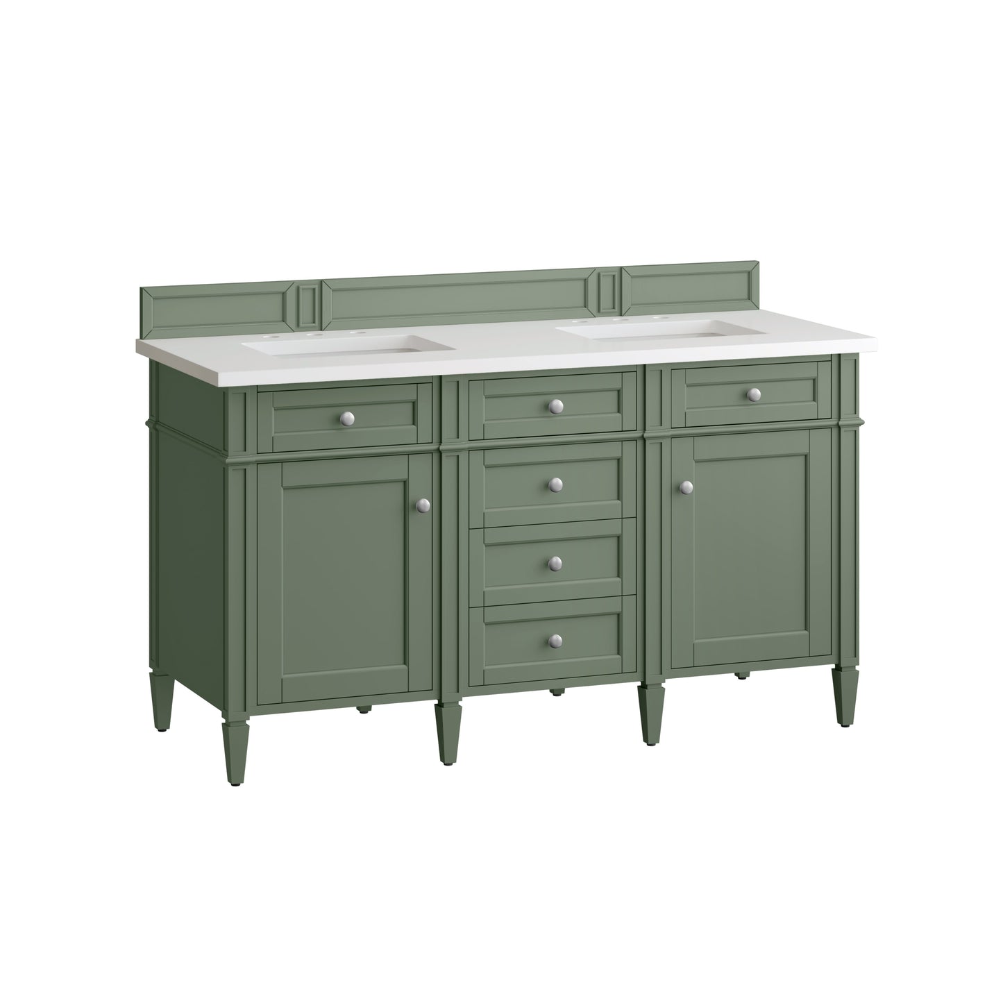 
                  
                    Brittany 60" Double Vanity in Smokey Celadon Double bathroom Vanity James Martin Vanities 
                  
                