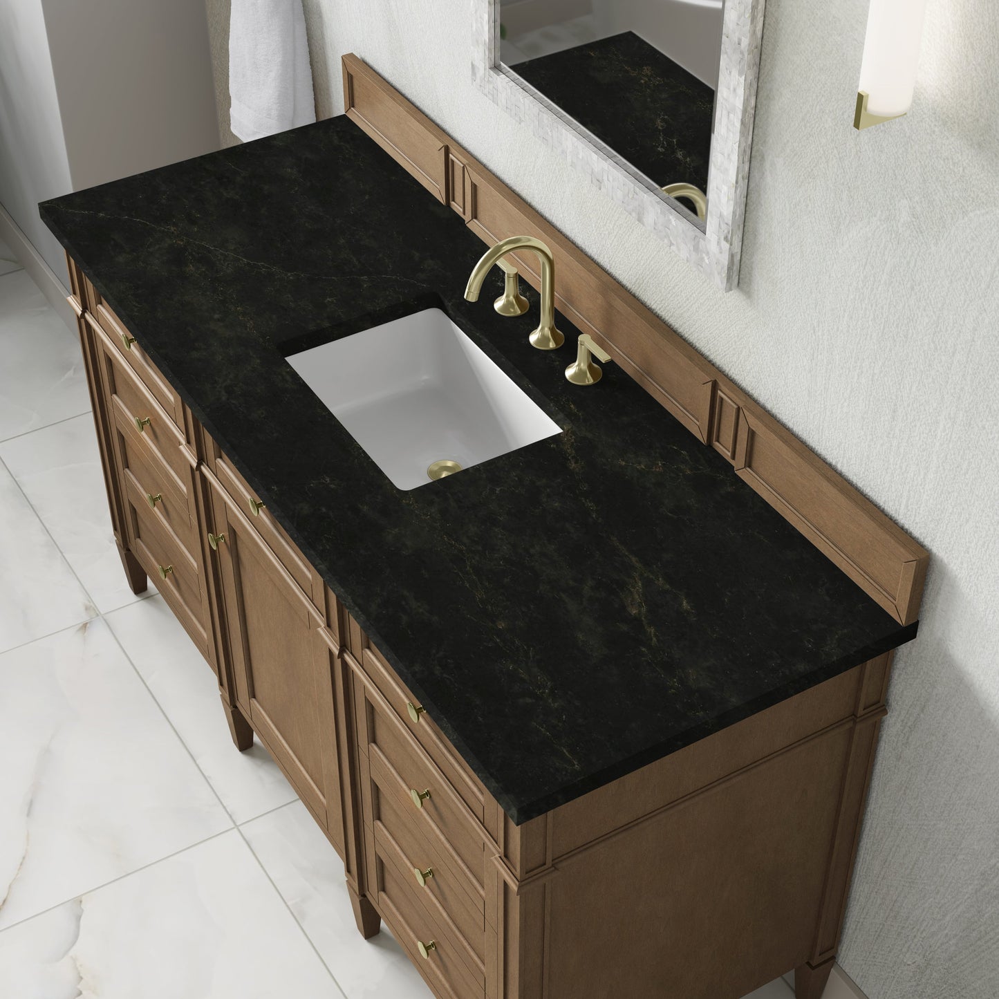
                  
                    Brittany 60" Single Vanity in Pecan Single Bathroom Vanity James Martin Vanities Phantome Eclos 
                  
                