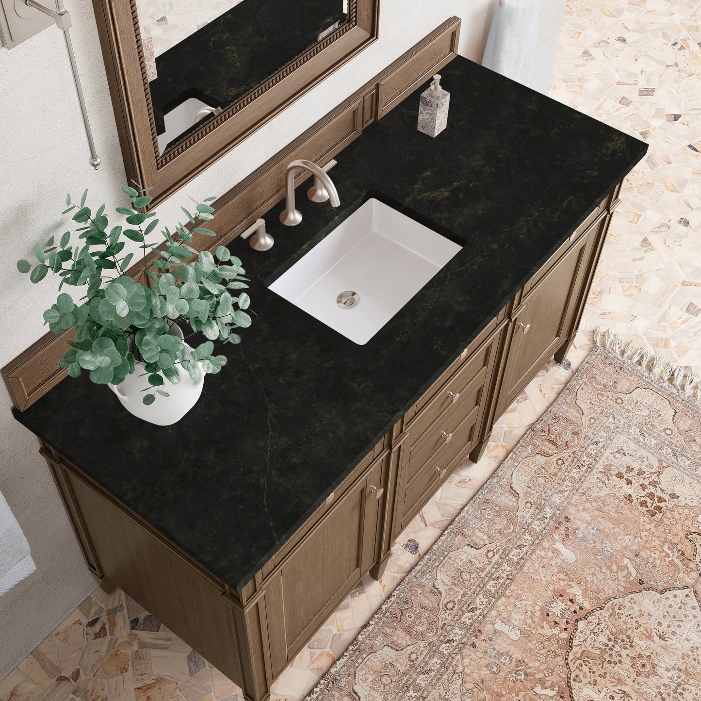 
                  
                    Brittany 60" Single Vanity in Saddle Brown Single Bathroom Vanity James Martin Vanities Phantome Eclos 
                  
                