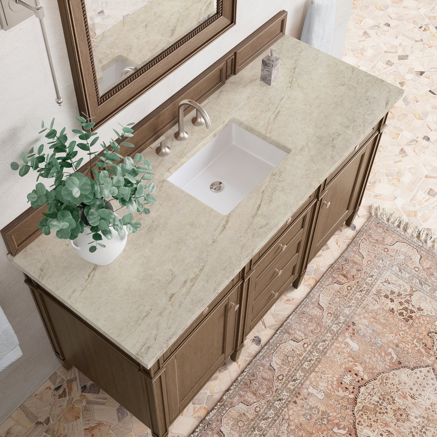 
                  
                    Brittany 60" Single Vanity in Saddle Brown Single Bathroom Vanity James Martin Vanities Tajnar Eclos 
                  
                