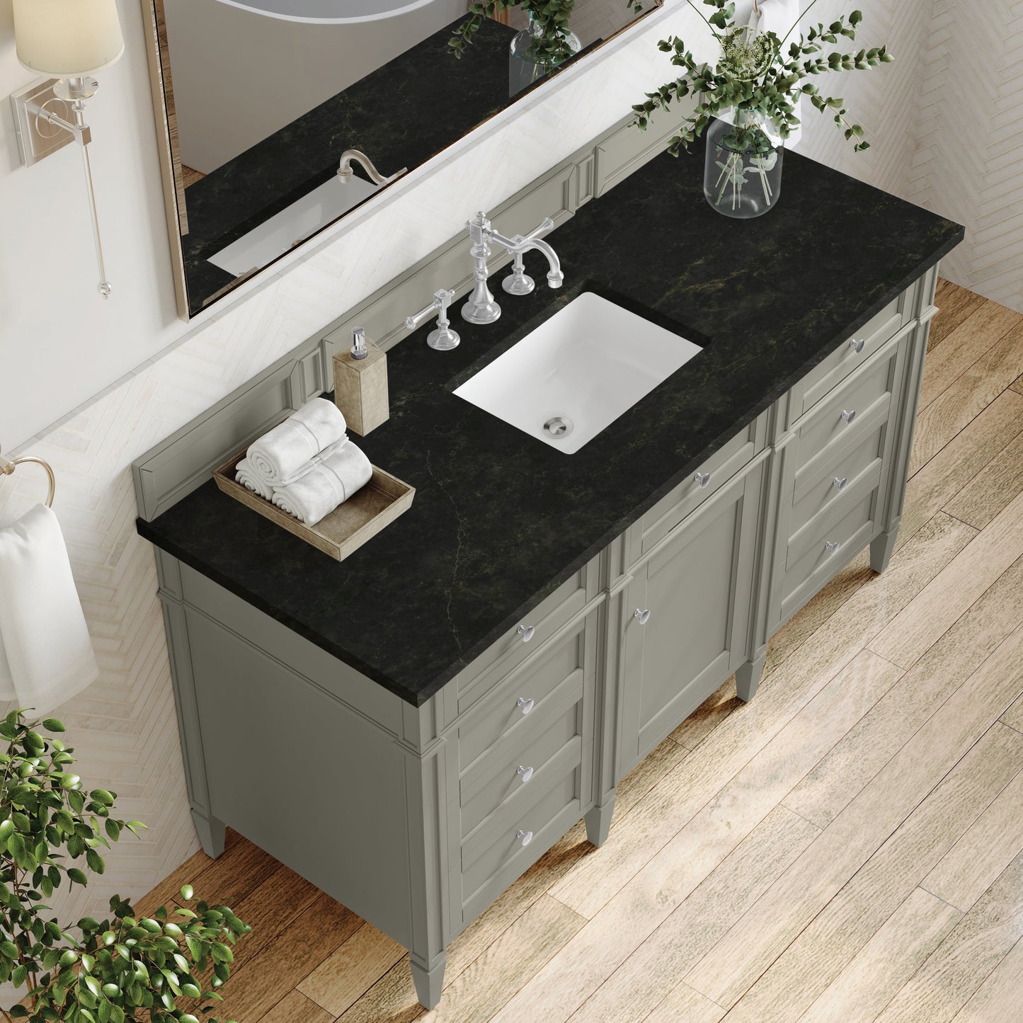 
                  
                    Brittany 60" Single Vanity in Urban Gray Single Bathroom Vanity James Martin Vanities Phantome Eclos 
                  
                