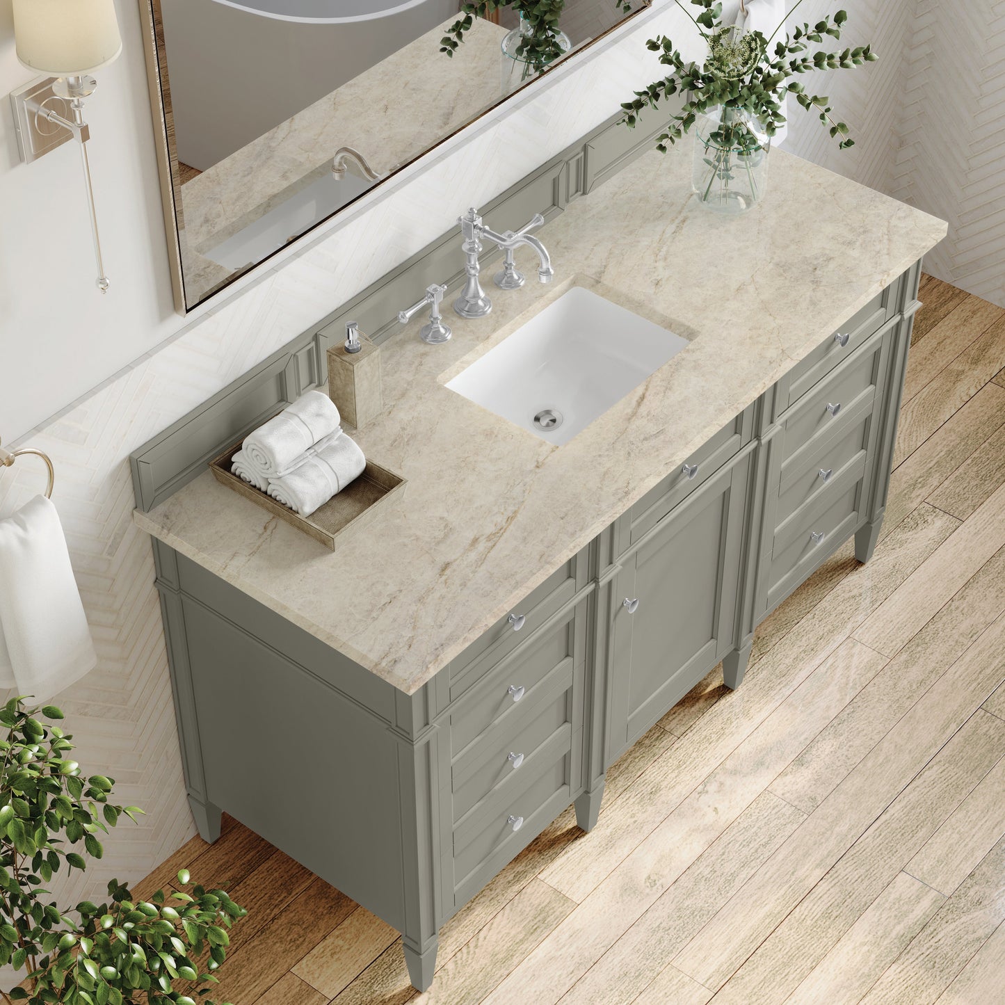 
                  
                    Brittany 60" Single Vanity in Urban Gray Single Bathroom Vanity James Martin Vanities Tajnar Eclos 
                  
                