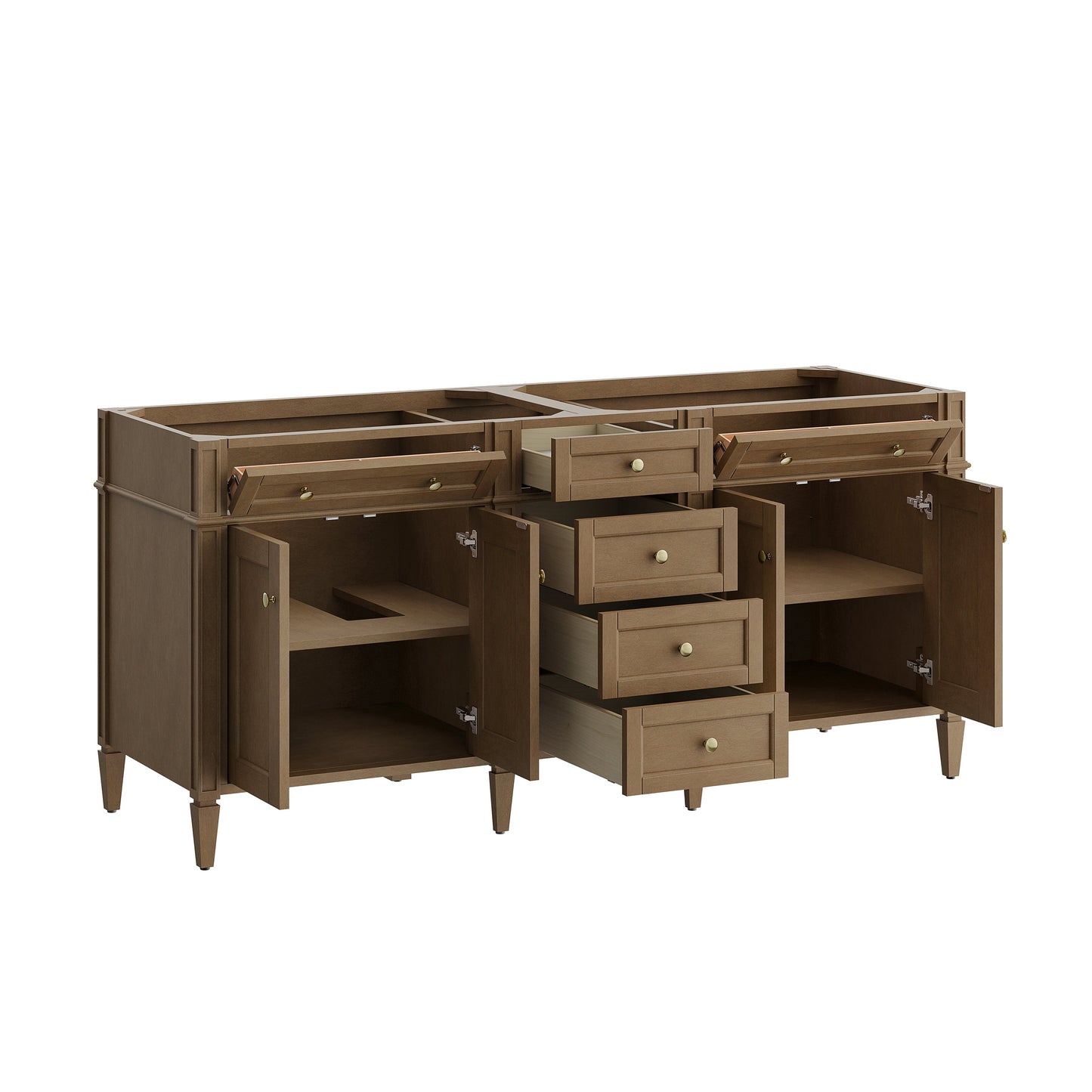 
                  
                    Brittany 72" Double Vanity in Pecan Double bathroom Vanity James Martin Vanities 
                  
                