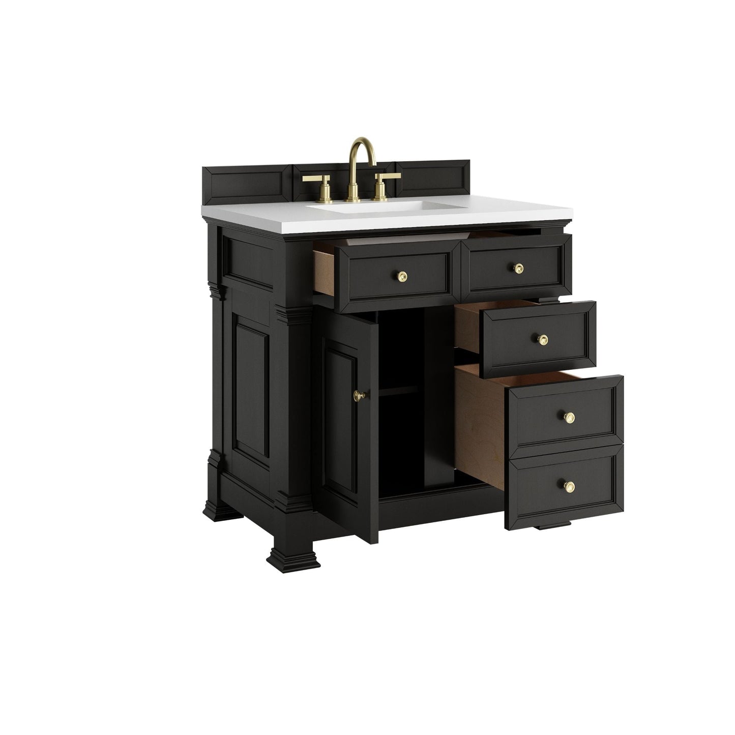 
                  
                    Brookfield 36" Single Vanity in Black Onyx Single Bathroom Vanity James Martin Vanities 
                  
                