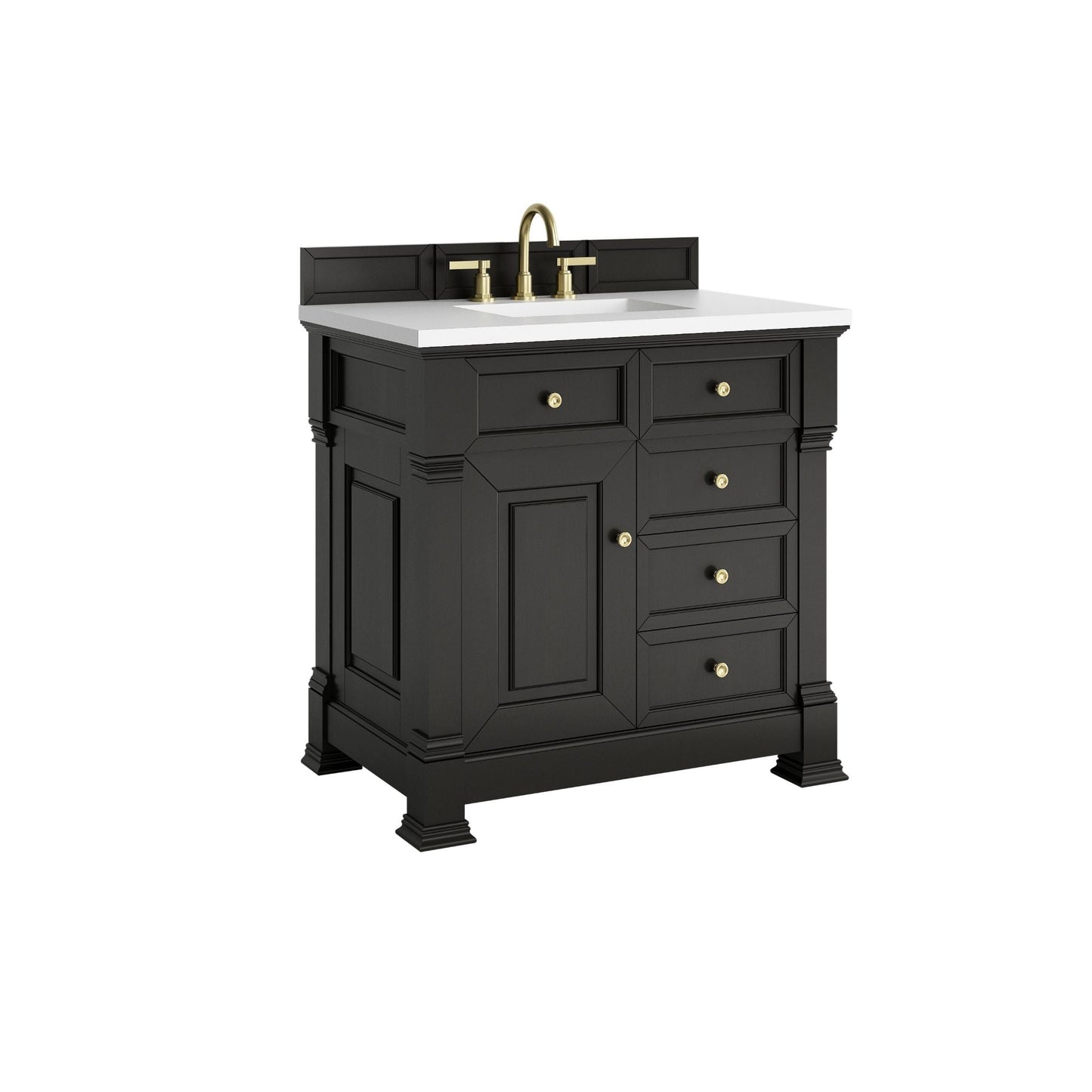 
                  
                    Brookfield 36" Single Vanity in Black Onyx Single Bathroom Vanity James Martin Vanities 
                  
                