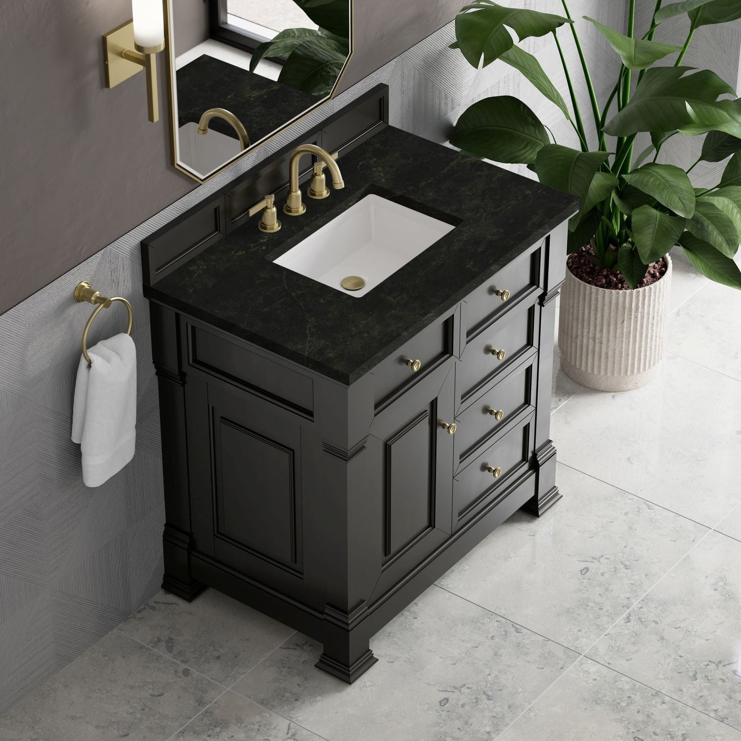 
                  
                    Brookfield 36" Single Vanity in Black Onyx Single Bathroom Vanity James Martin Vanities Phantome Eclos 
                  
                
