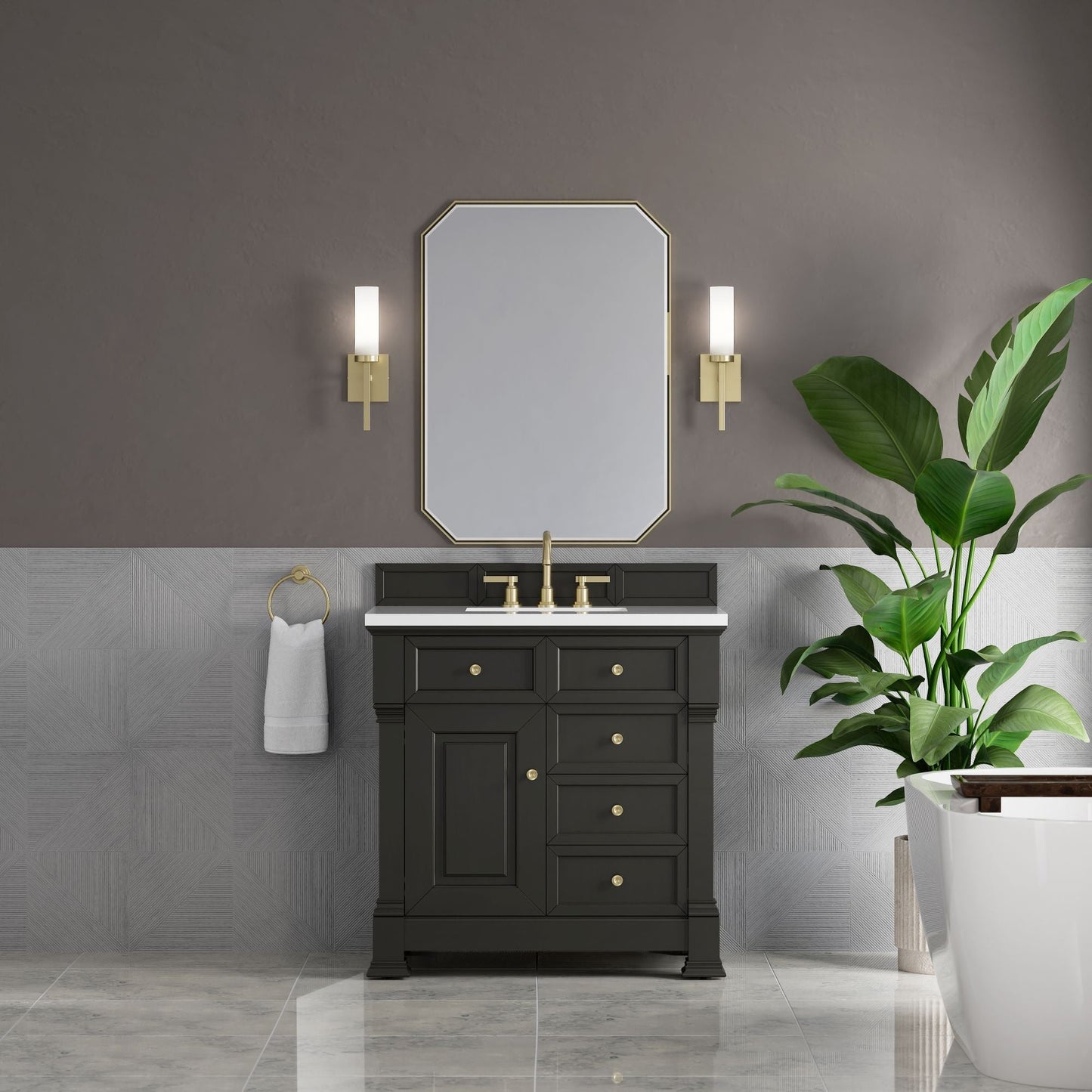 
                  
                    Brookfield 36" Single Vanity in Black Onyx Single Bathroom Vanity James Martin Vanities Select Your Top 
                  
                