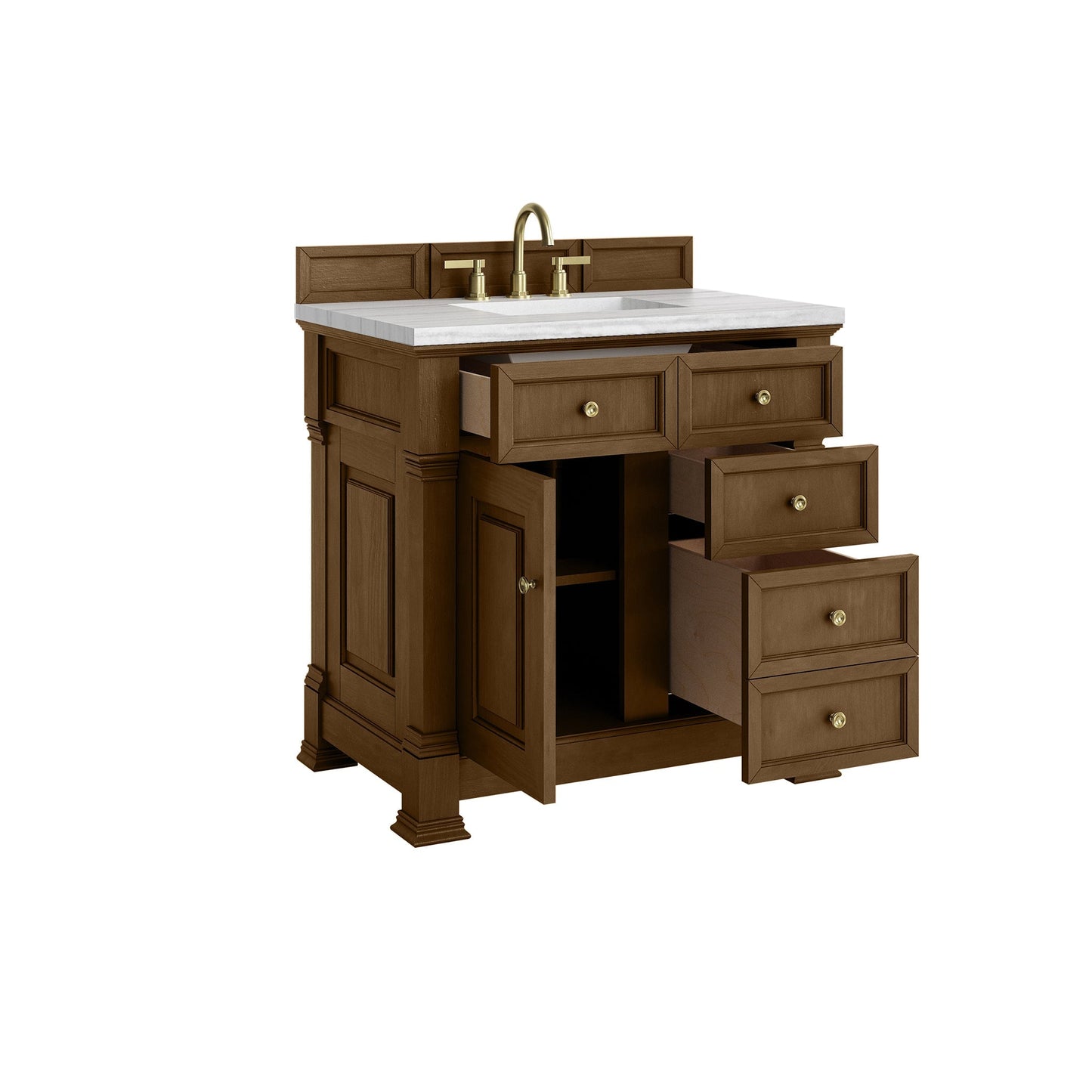 
                  
                    Brookfield 36" Single Vanity in Honey Oak Single Bathroom Vanity James Martin Vanities 
                  
                