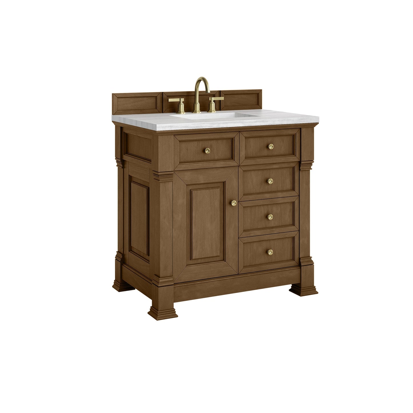 
                  
                    Brookfield 36" Single Vanity in Honey Oak Single Bathroom Vanity James Martin Vanities 
                  
                