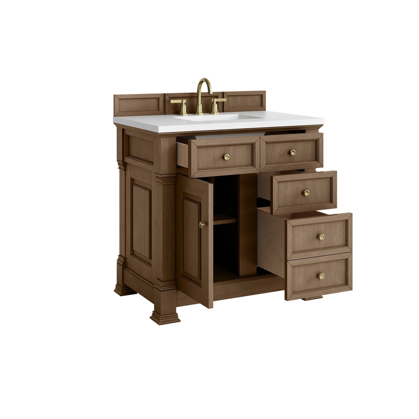 
                  
                    Brookfield 36" Single Vanity in Pecan Single Bathroom Vanity James Martin Vanities 
                  
                