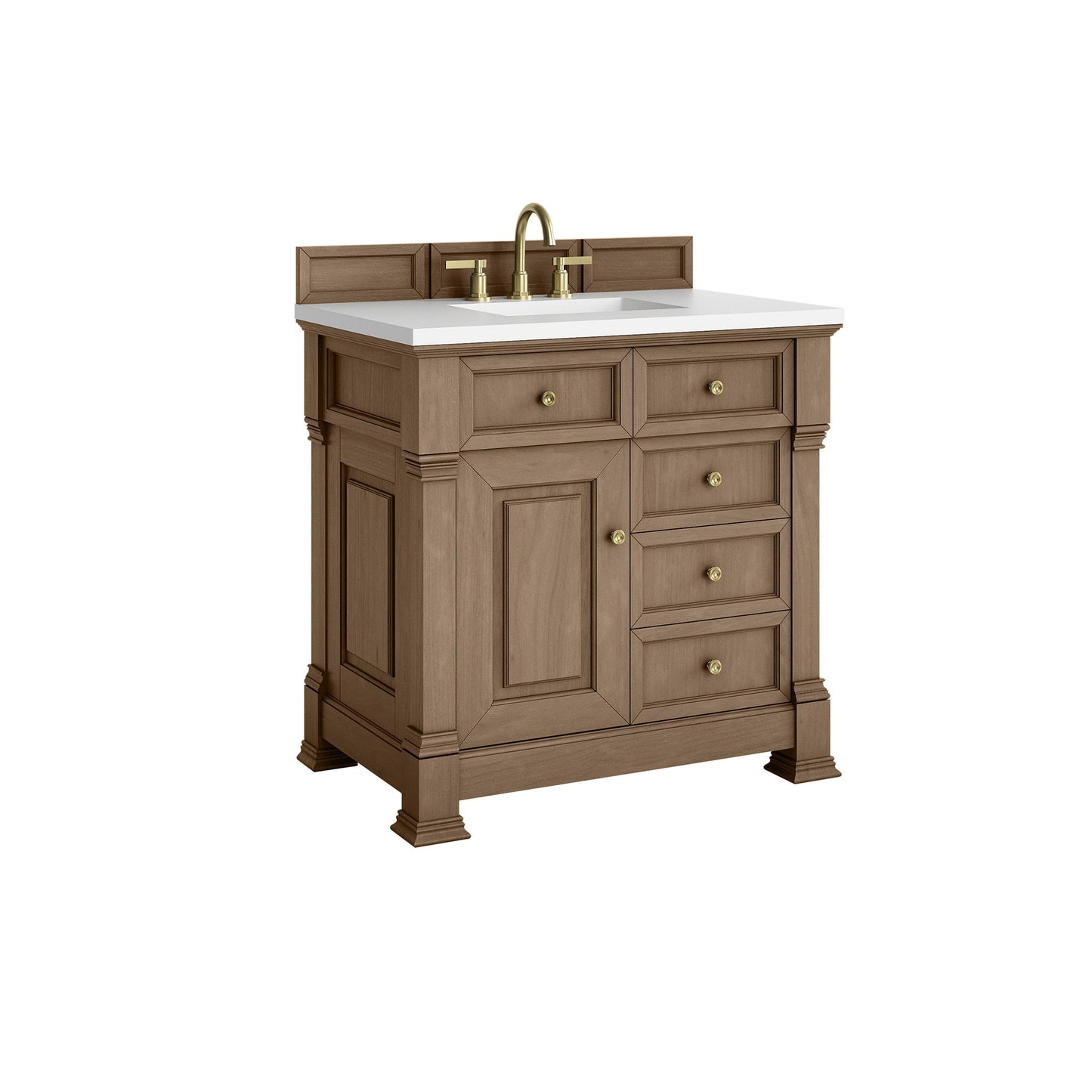 
                  
                    Brookfield 36" Single Vanity in Pecan Single Bathroom Vanity James Martin Vanities 
                  
                