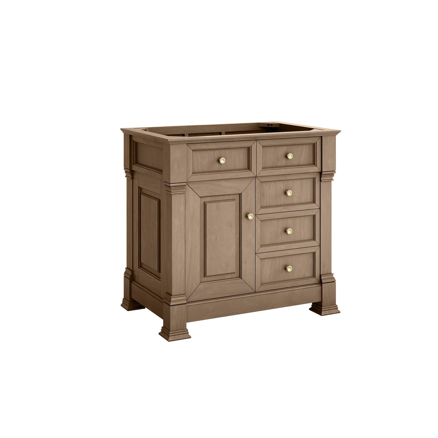 
                  
                    Brookfield 36" Single Vanity in Pecan Single Bathroom Vanity James Martin Vanities Select Your Top 
                  
                