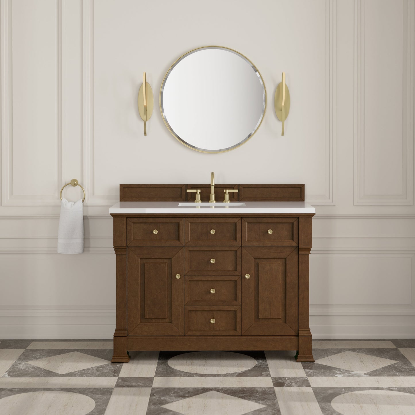 Brookfield 48" Single Vanity in Honey Oak Single Bathroom Vanity James Martin Vanities 