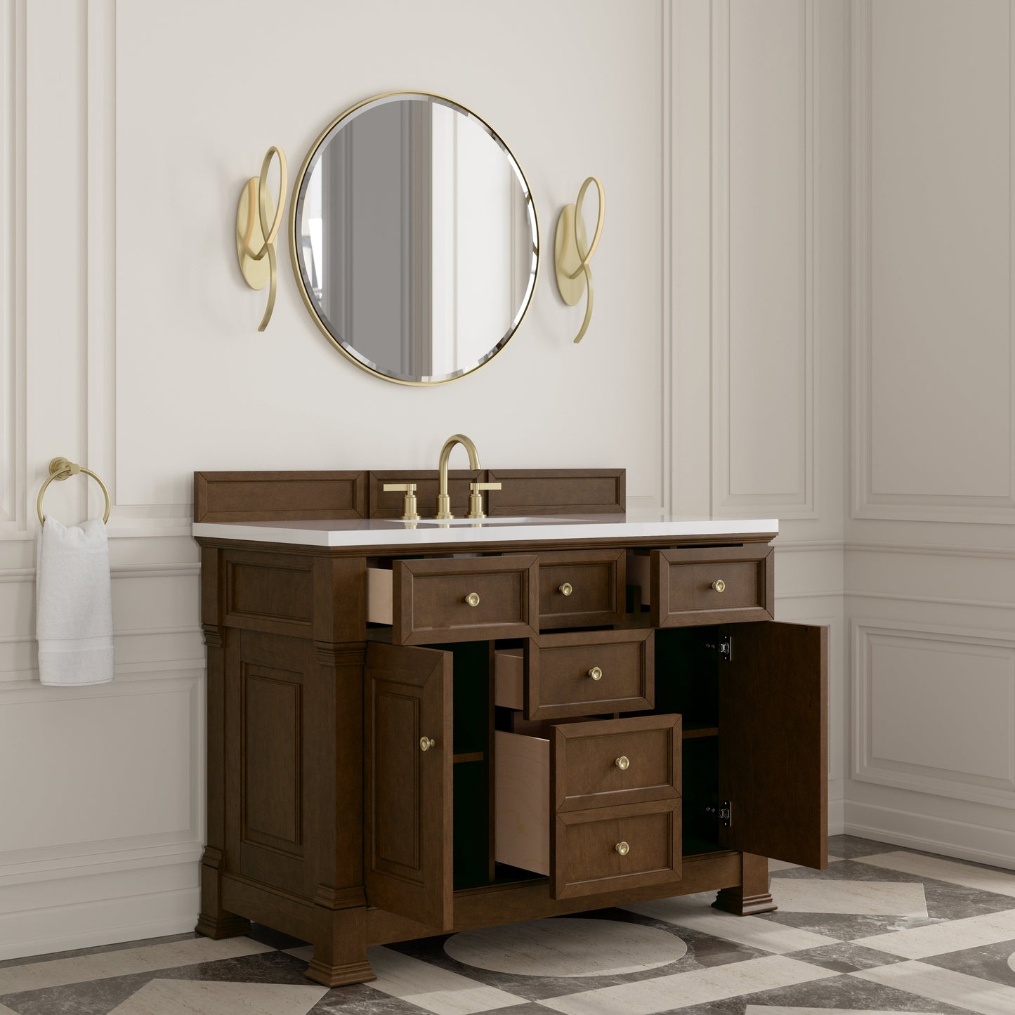 
                  
                    Brookfield 48" Single Vanity in Honey Oak Single Bathroom Vanity James Martin Vanities 
                  
                
