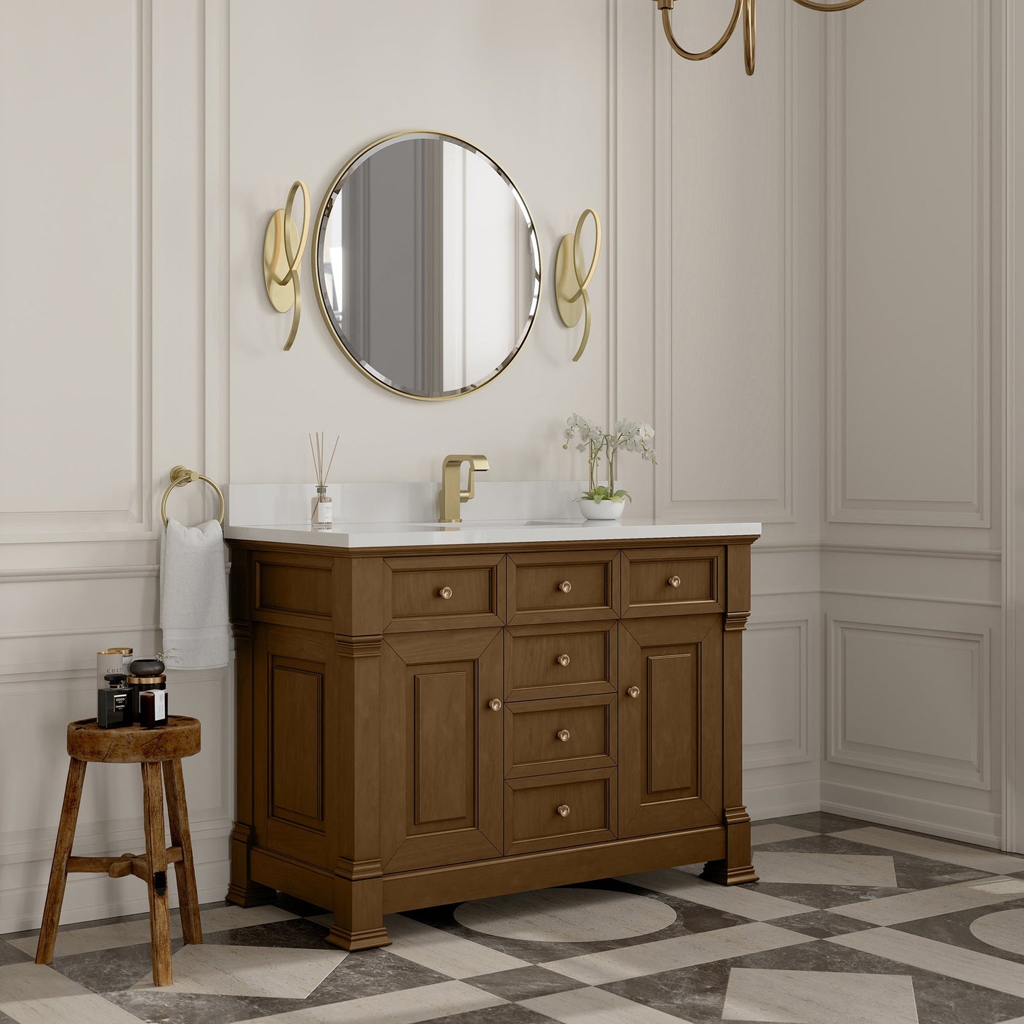 
                  
                    Brookfield 48" Single Vanity in Honey Oak Single Bathroom Vanity James Martin Vanities 
                  
                