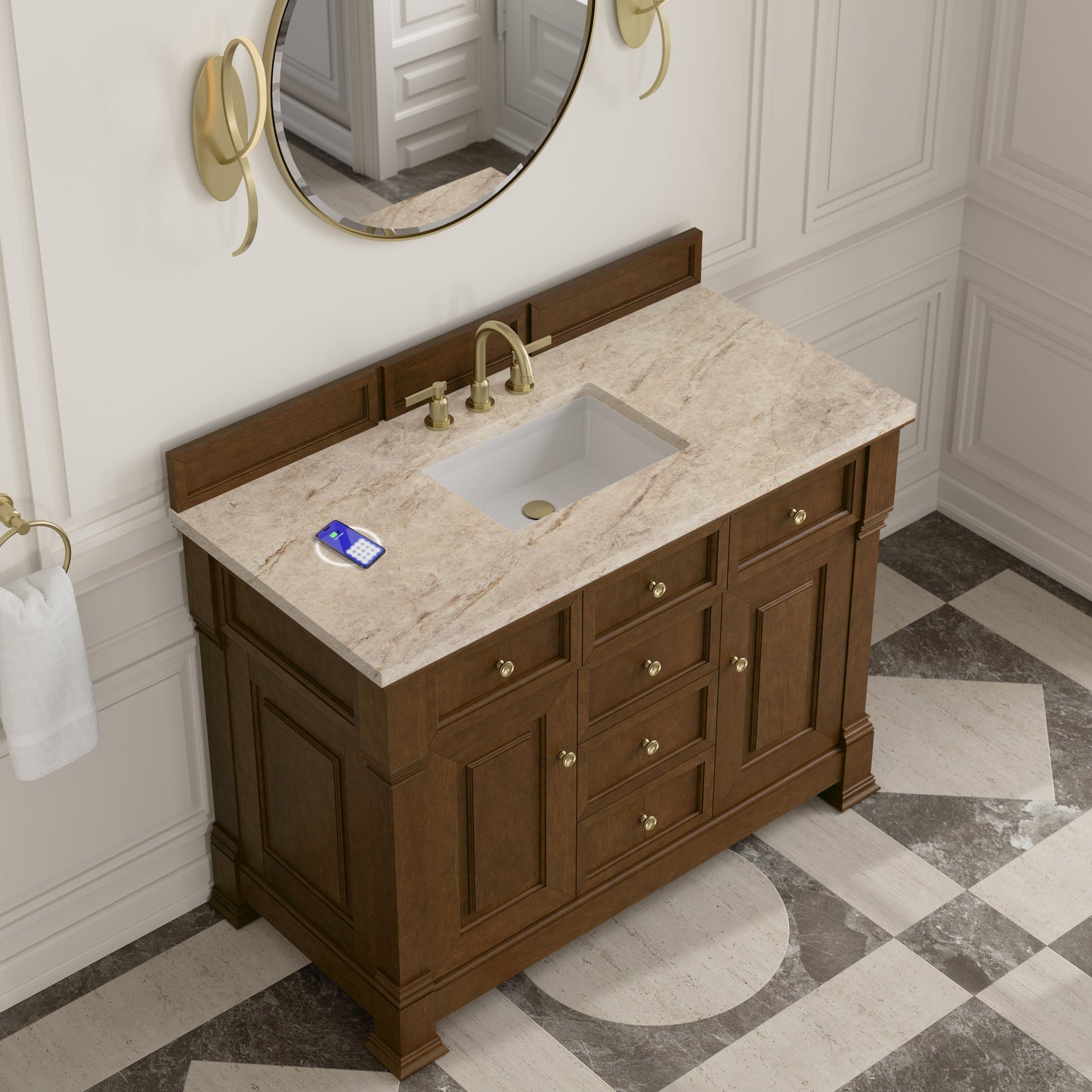 
                  
                    Brookfield 48" Single Vanity in Honey Oak Single Bathroom Vanity James Martin Vanities FreePower-Enabled Tajnar Eclos 
                  
                