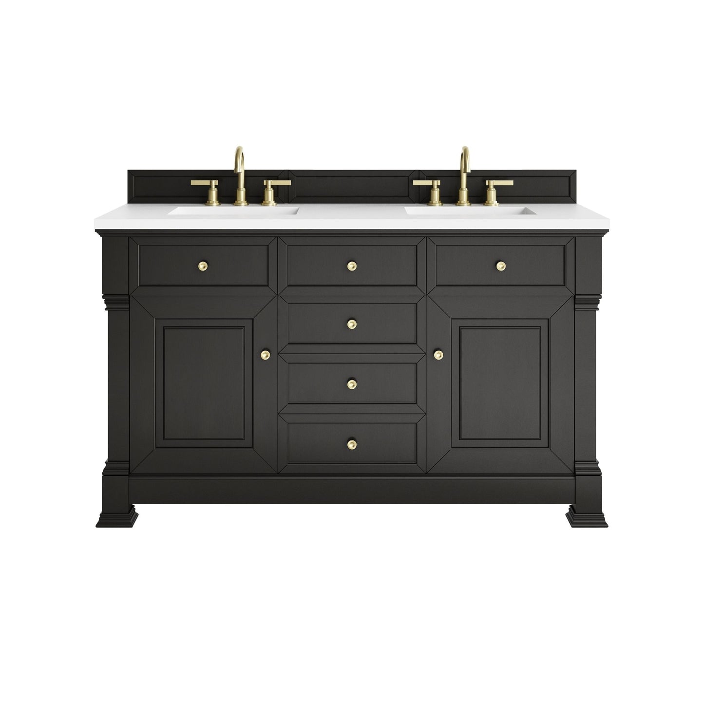 
                  
                    Brookfield 60" Double Vanity in Black Onyx Double Bathroom Vanity James Martin Vanities 
                  
                