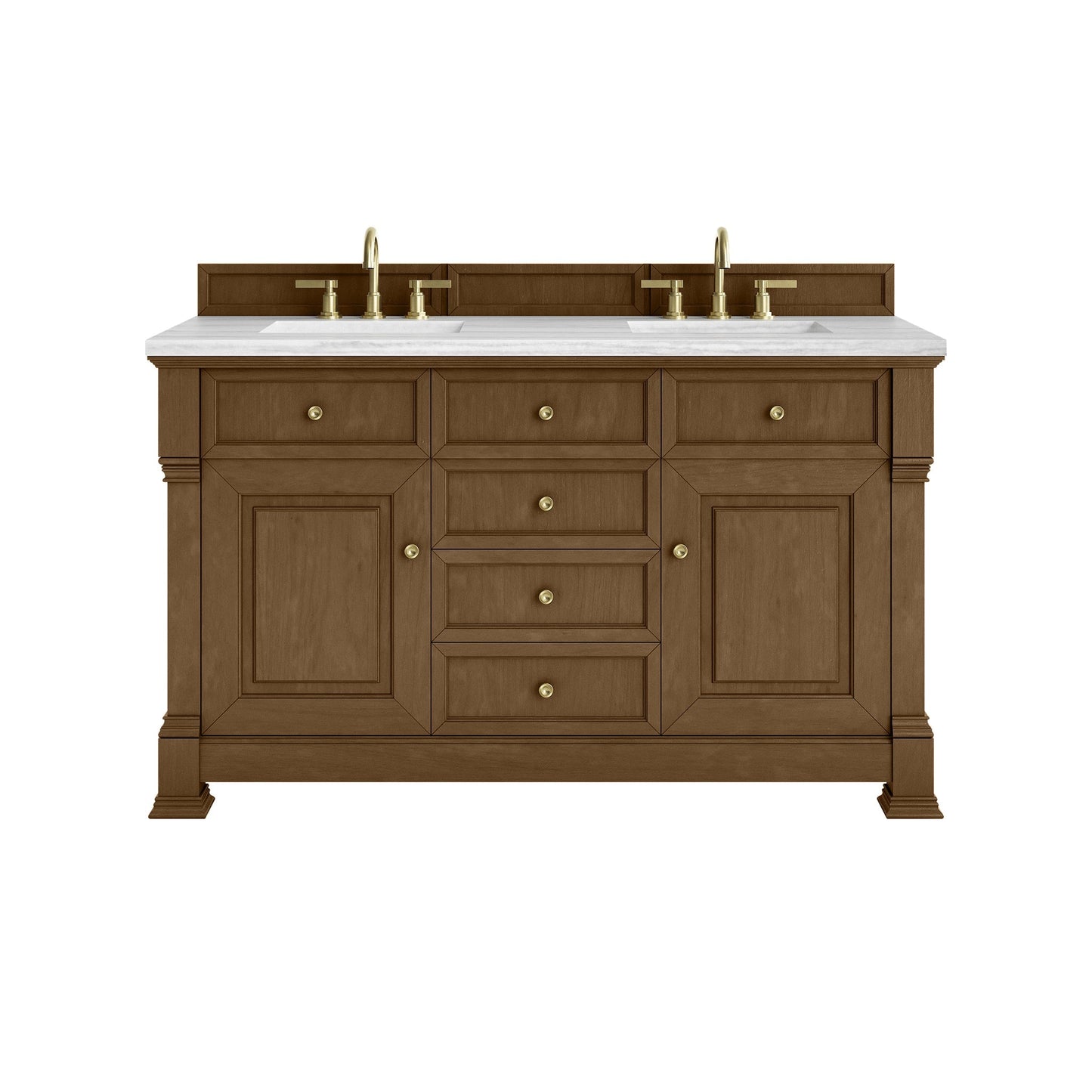 
                  
                    Brookfield 60" Double Vanity in Honey Oak Double Bathroom Vanity James Martin Vanities 
                  
                