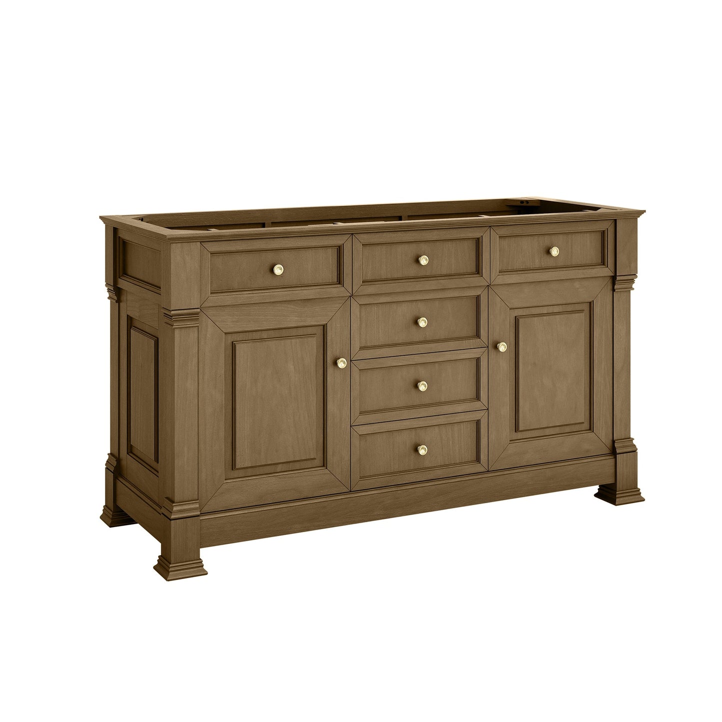 
                  
                    Brookfield 60" Double Vanity in Honey Oak Double Bathroom Vanity James Martin Vanities Select Your Top 
                  
                