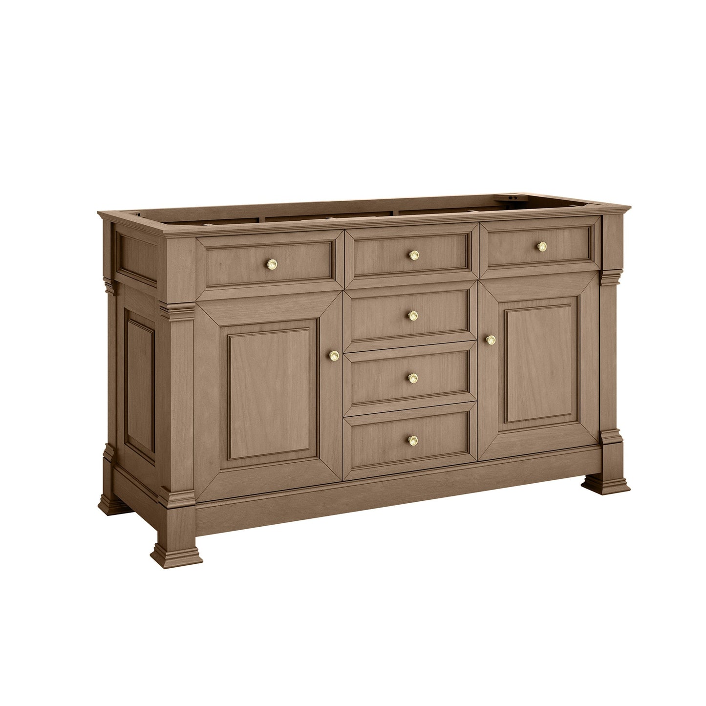 
                  
                    Brookfield 60" Double Vanity in Pecan Double Bathroom Vanity James Martin Vanities Select Your Top 
                  
                