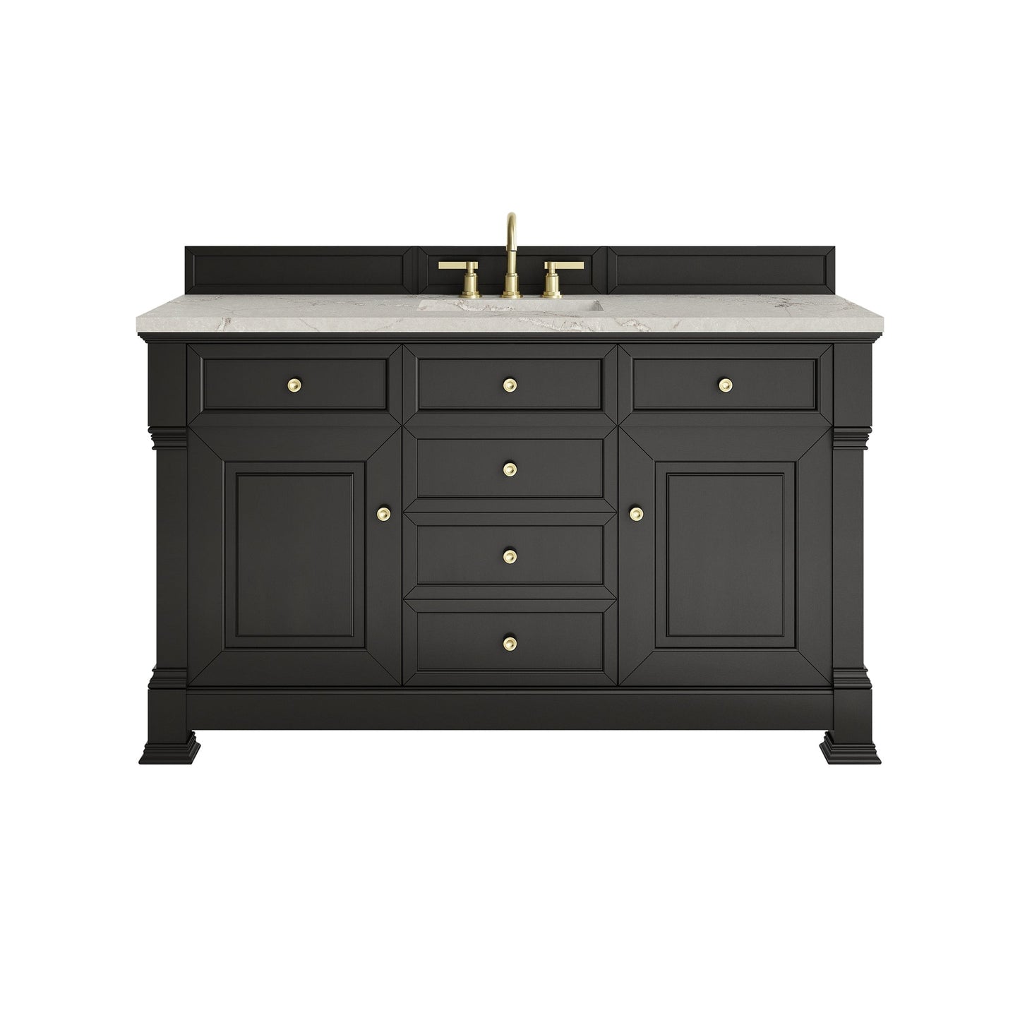 
                  
                    Brookfield 60" Single Vanity in Black Onyx Single Bathroom Vanity James Martin Vanities 
                  
                